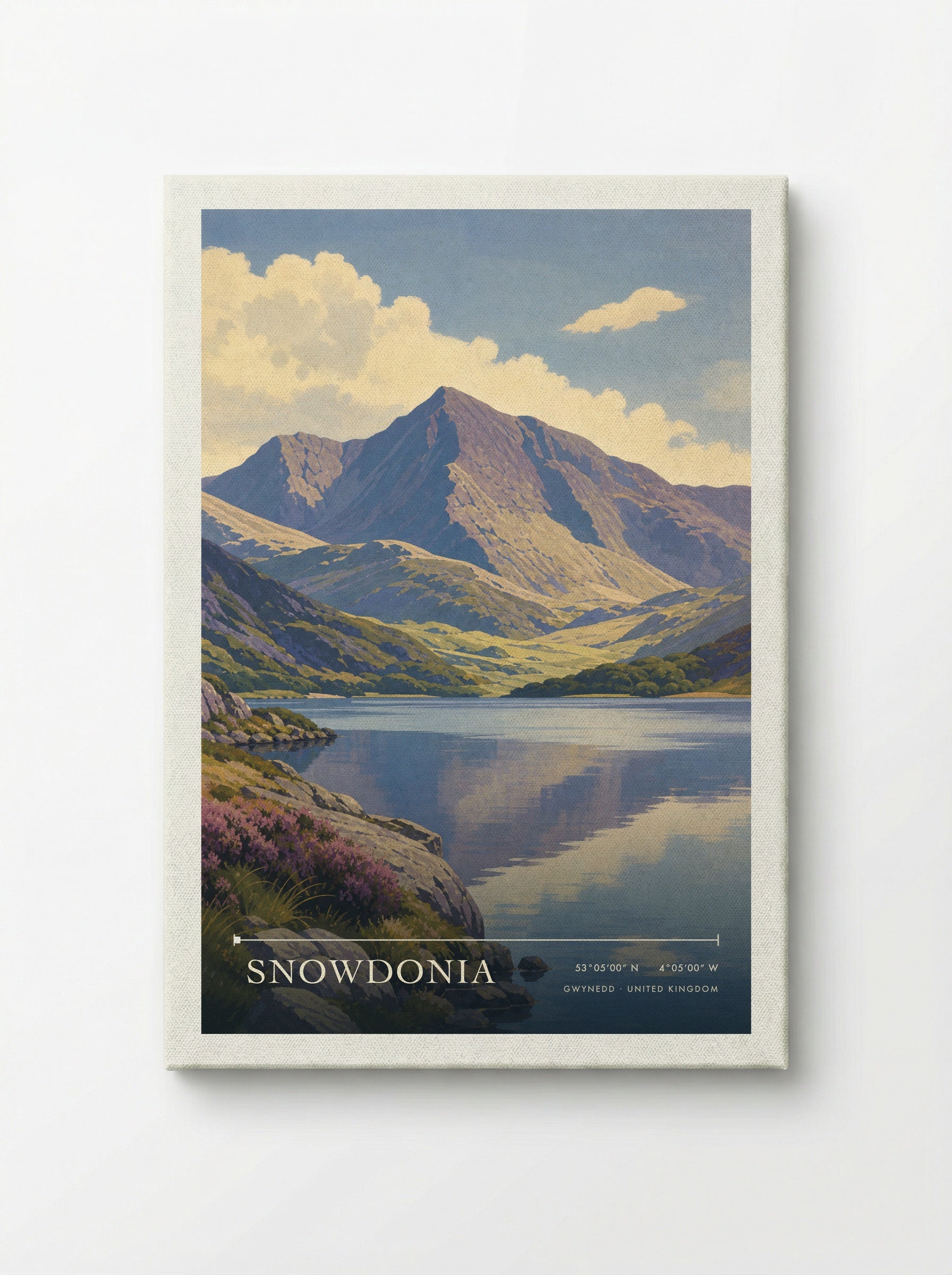Snowdonia Gwynedd United Kingdom Travel Poster - Canvas