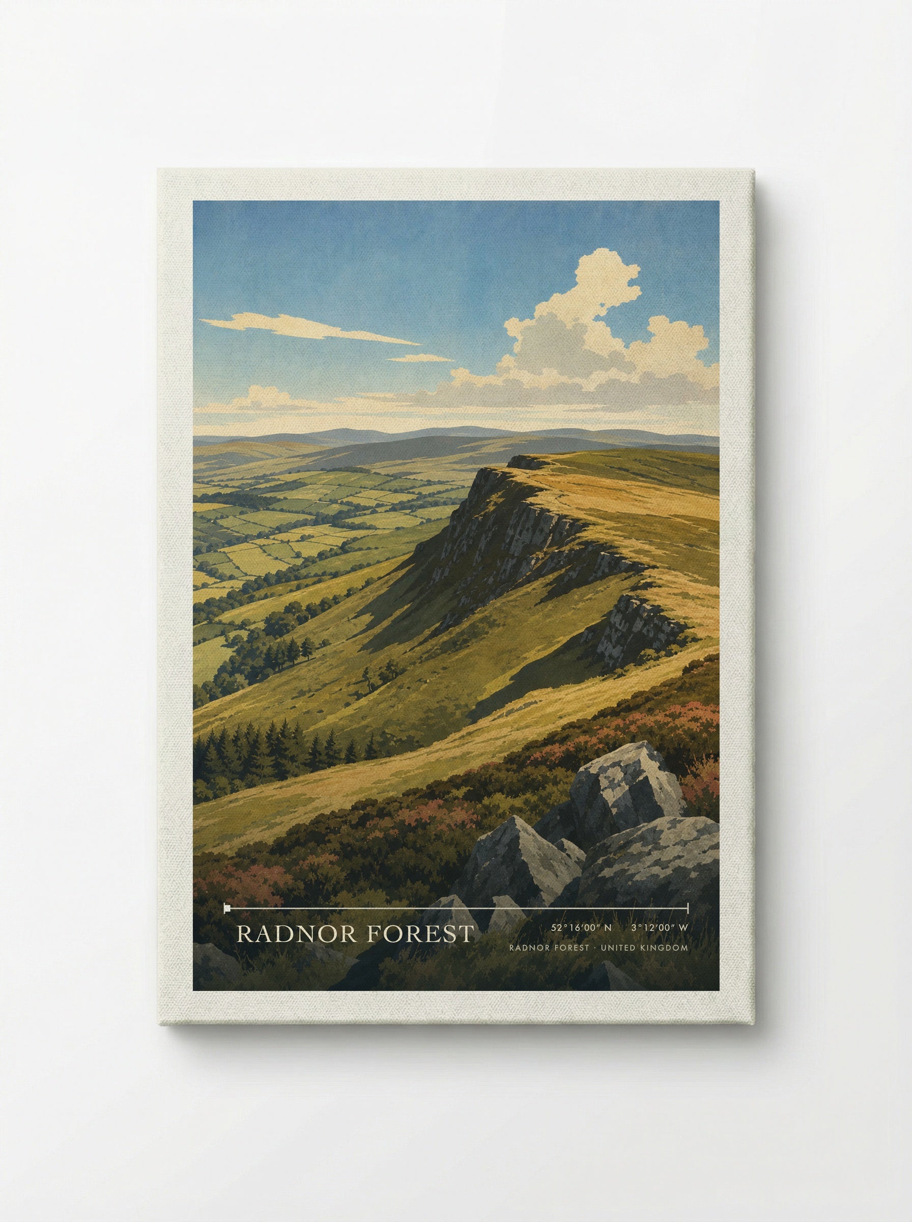 Radnor Forest United Kingdom Travel Poster - Canvas