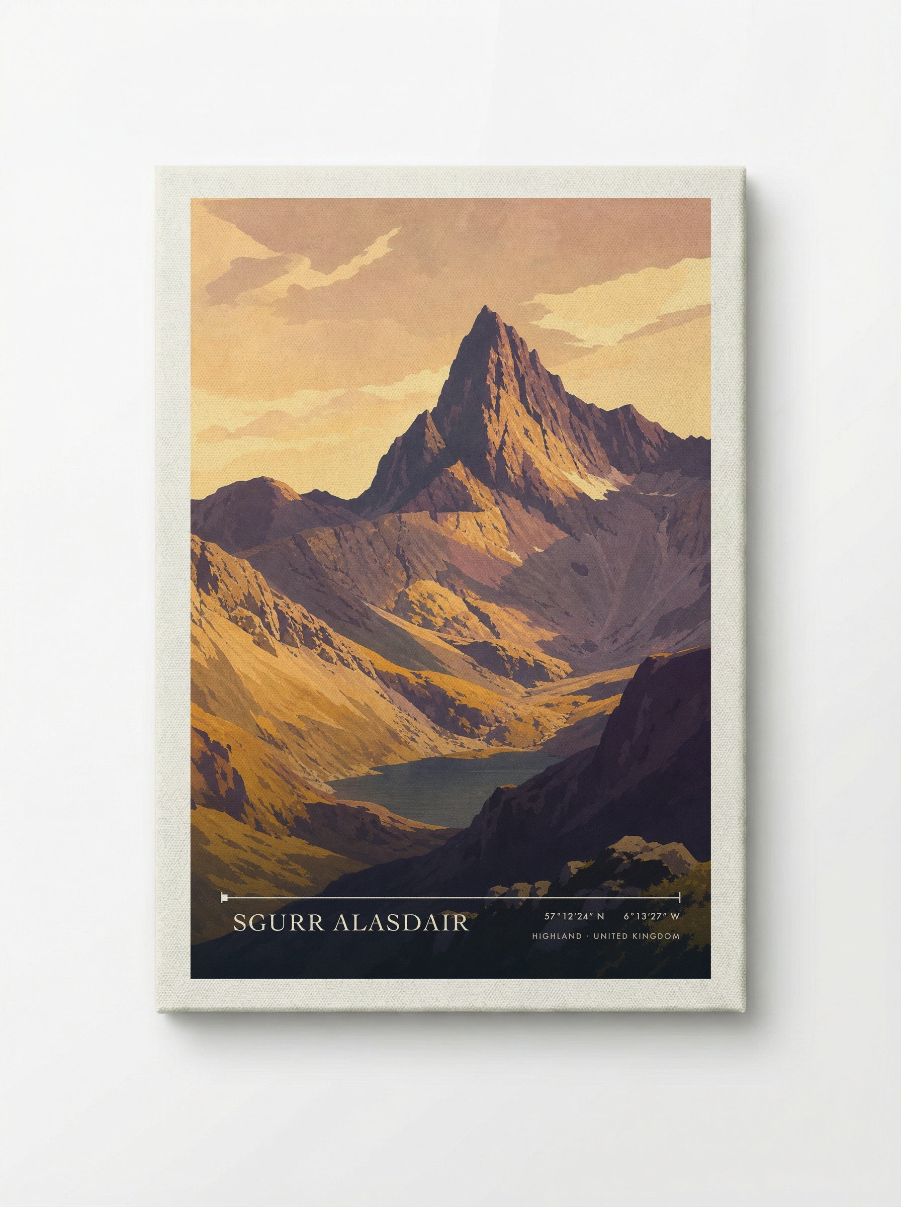 Sgurr Alasdair Highland United Kingdom Travel Poster - Canvas