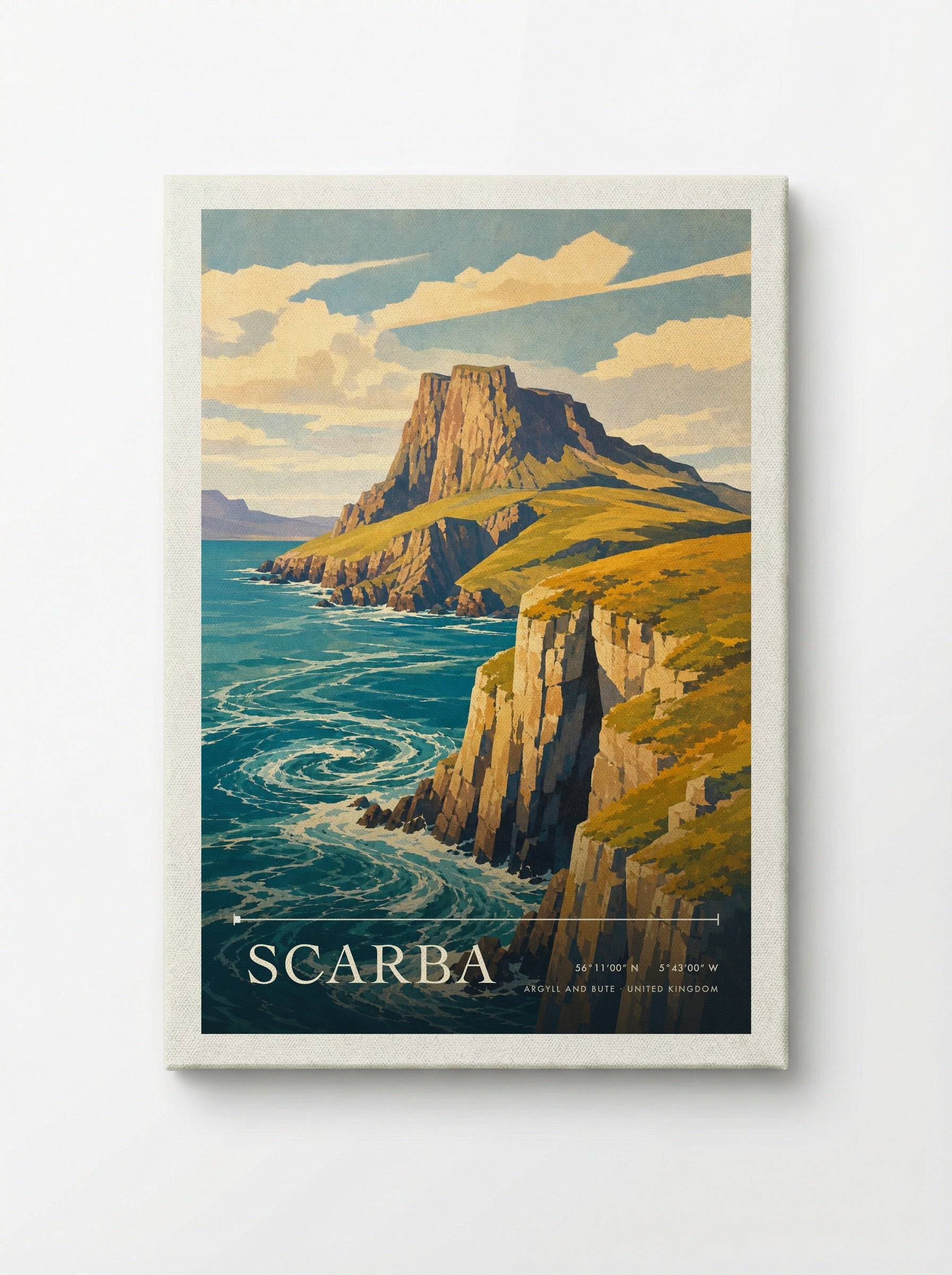 Scarba Argyll and Bute United Kingdom Travel Poster - Canvas