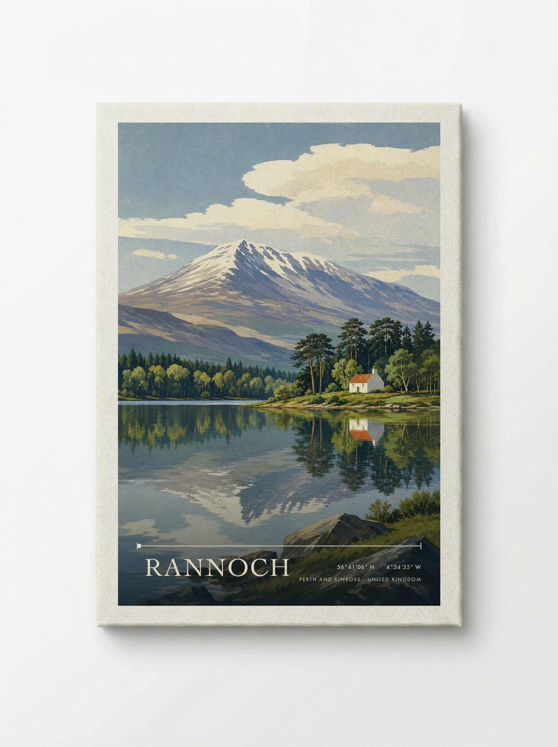 Rannoch Perth and Kinross United Kingdom Travel Poster - Canvas