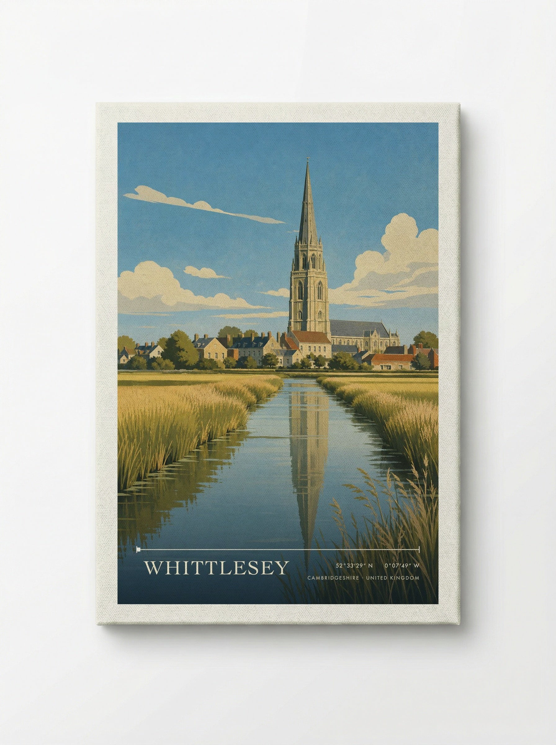 Whittlesey Cambridgeshire United Kingdom Travel Poster - Canvas