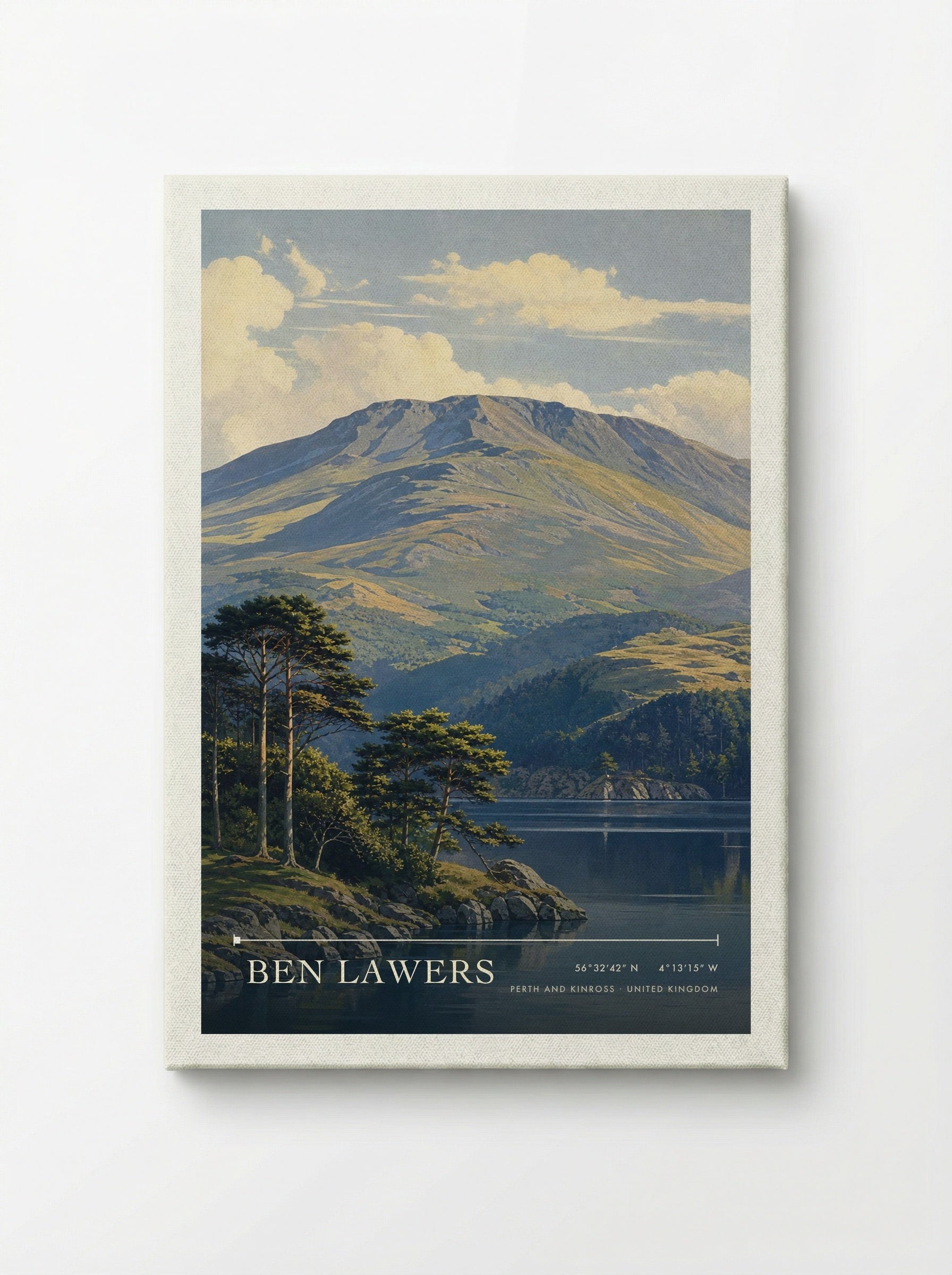 Ben Lawers Perth and Kinross United Kingdom Travel Poster - Canvas