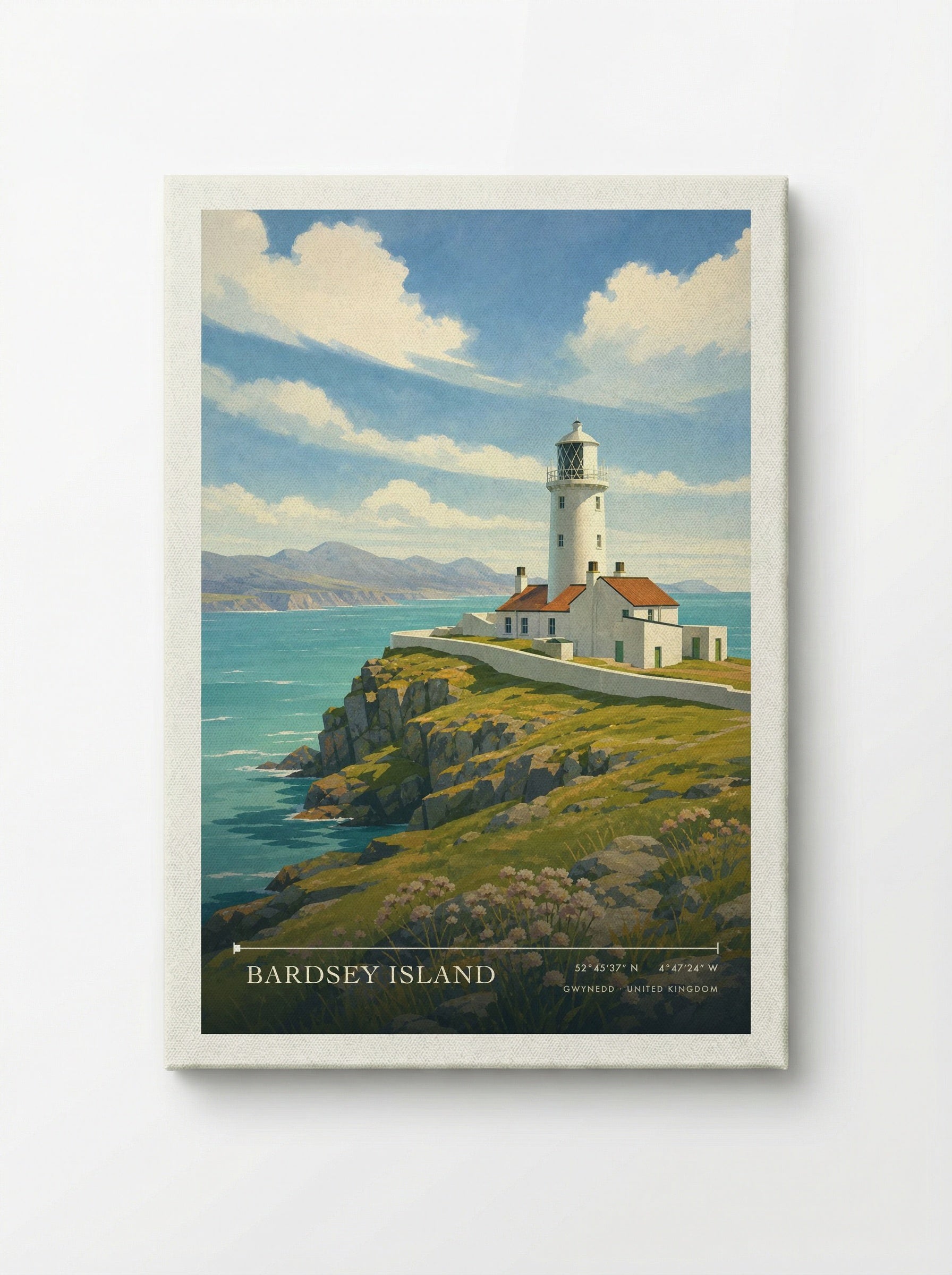 Bardsey Island Gwynedd United Kingdom Travel Poster - Canvas