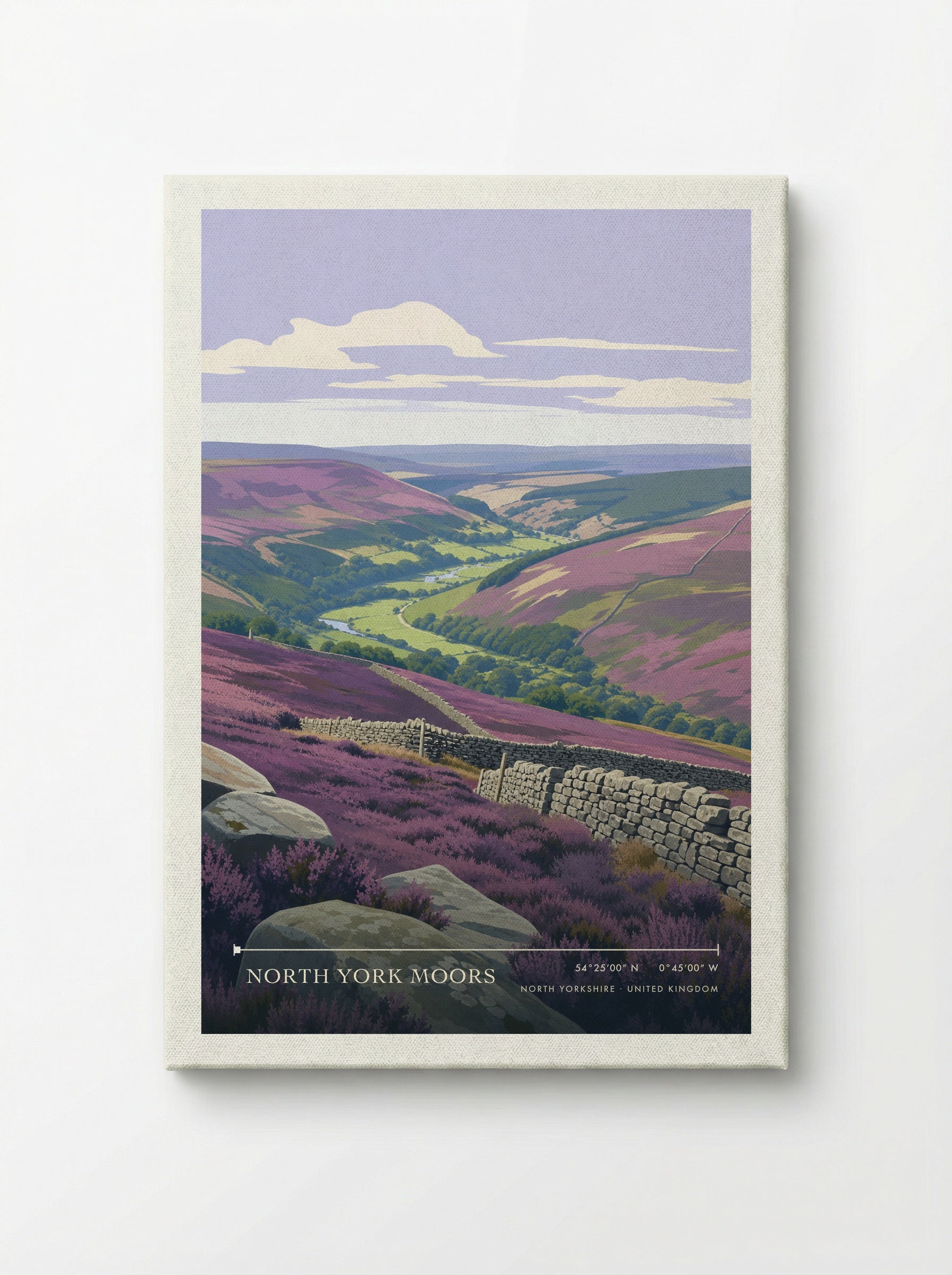 North York Moors North Yorkshire United Kingdom Travel Poster - Canvas