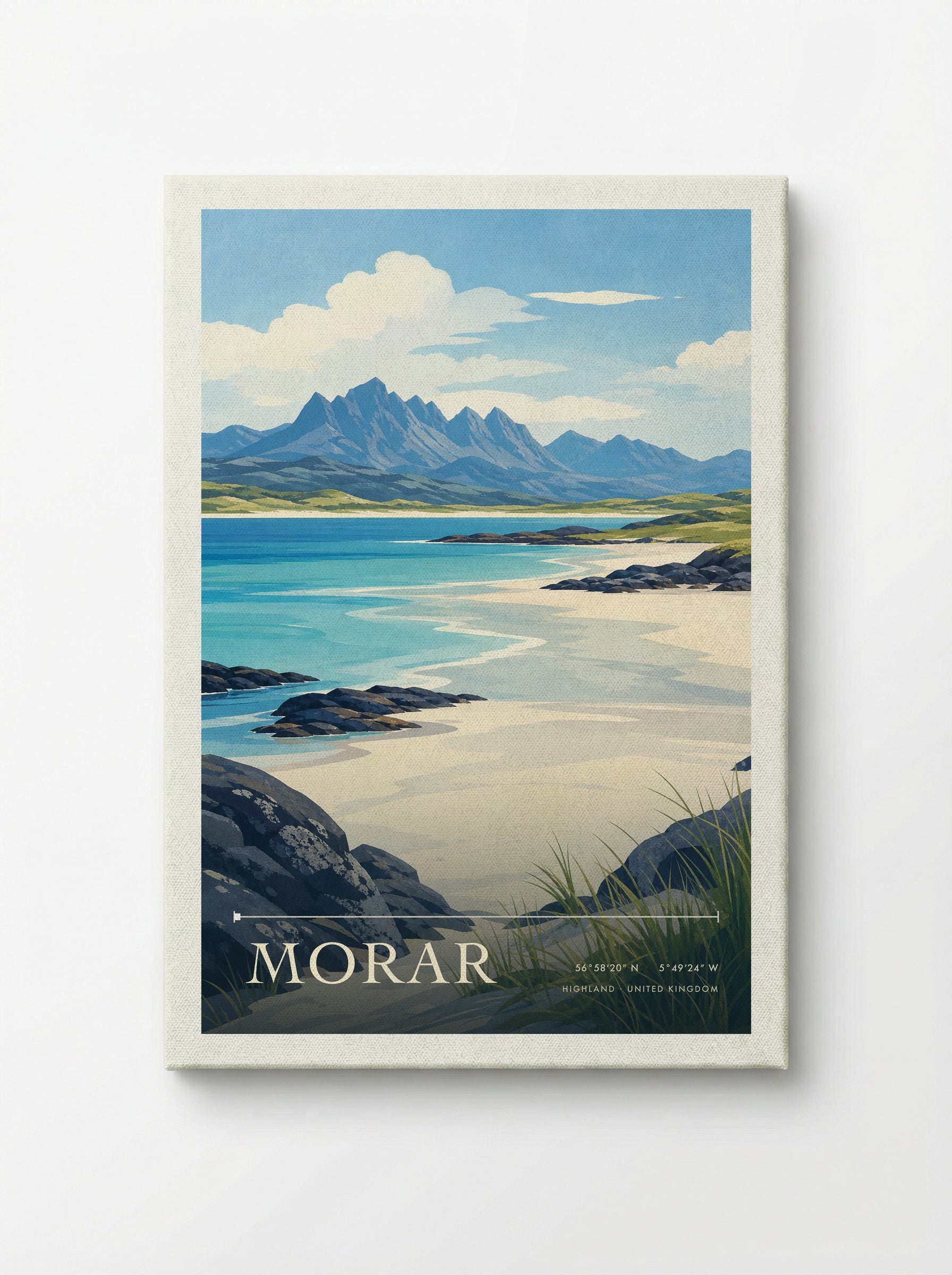 Morar Highland United Kingdom Travel Poster - Canvas