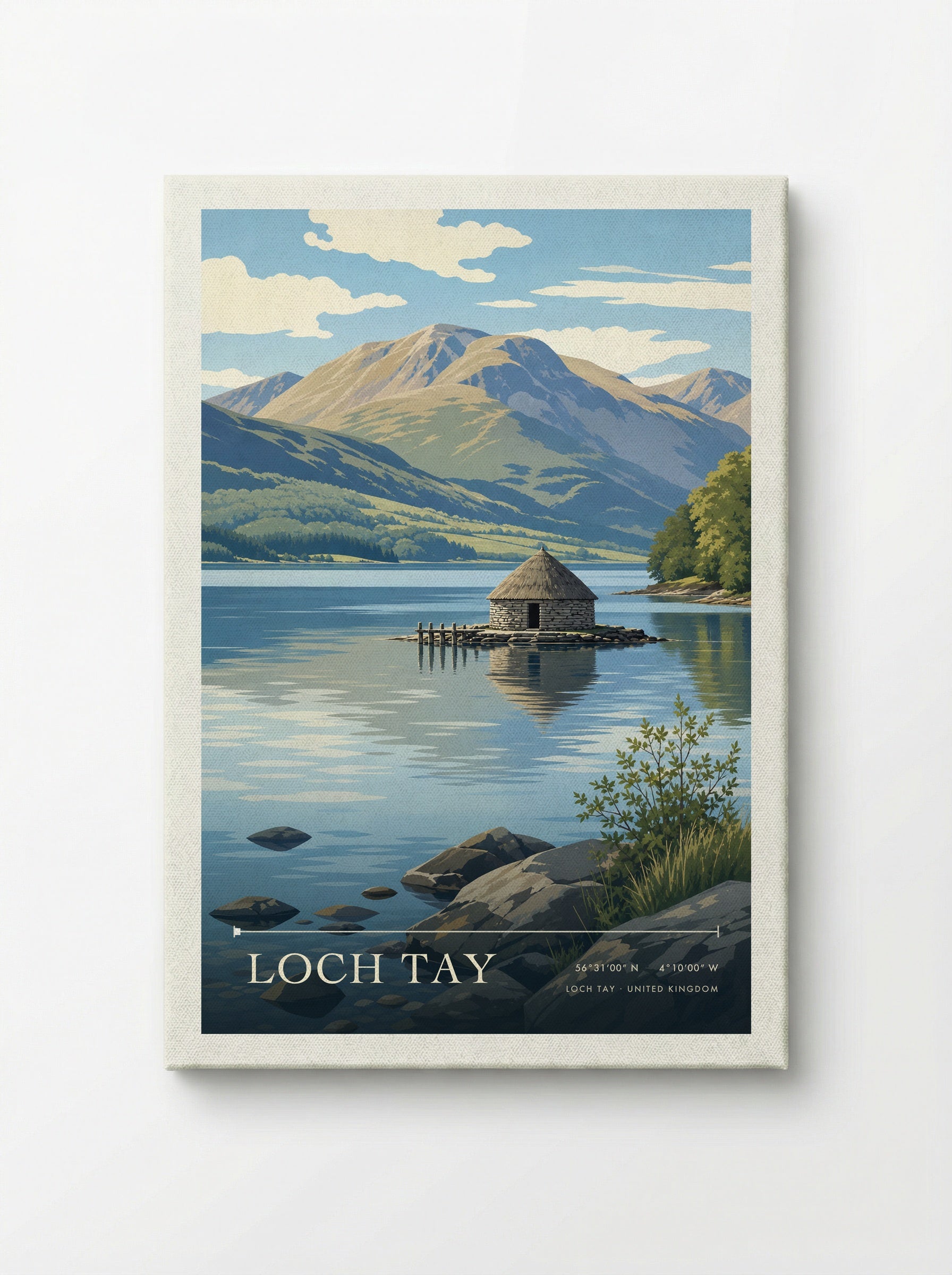 Loch Tay United Kingdom Travel Poster - Canvas