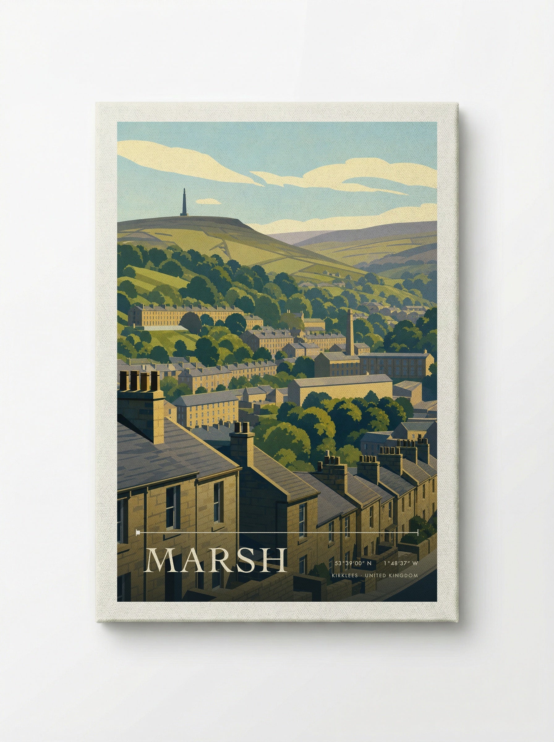 Marsh Kirklees United Kingdom Travel Poster - Canvas