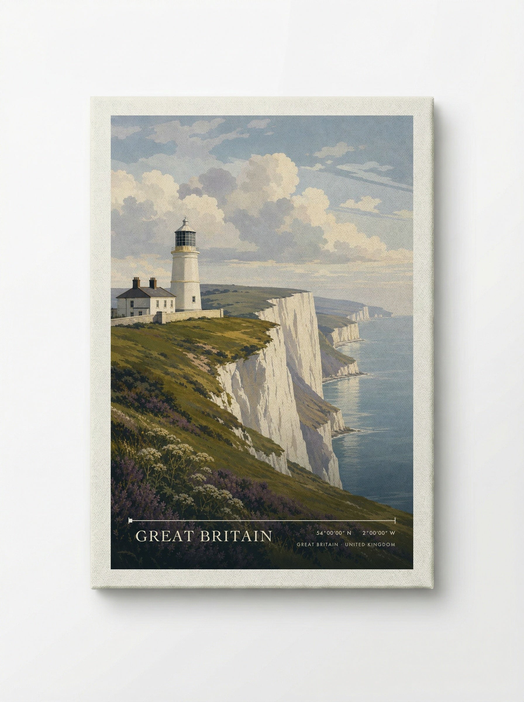Great Britain United Kingdom Travel Poster - Canvas