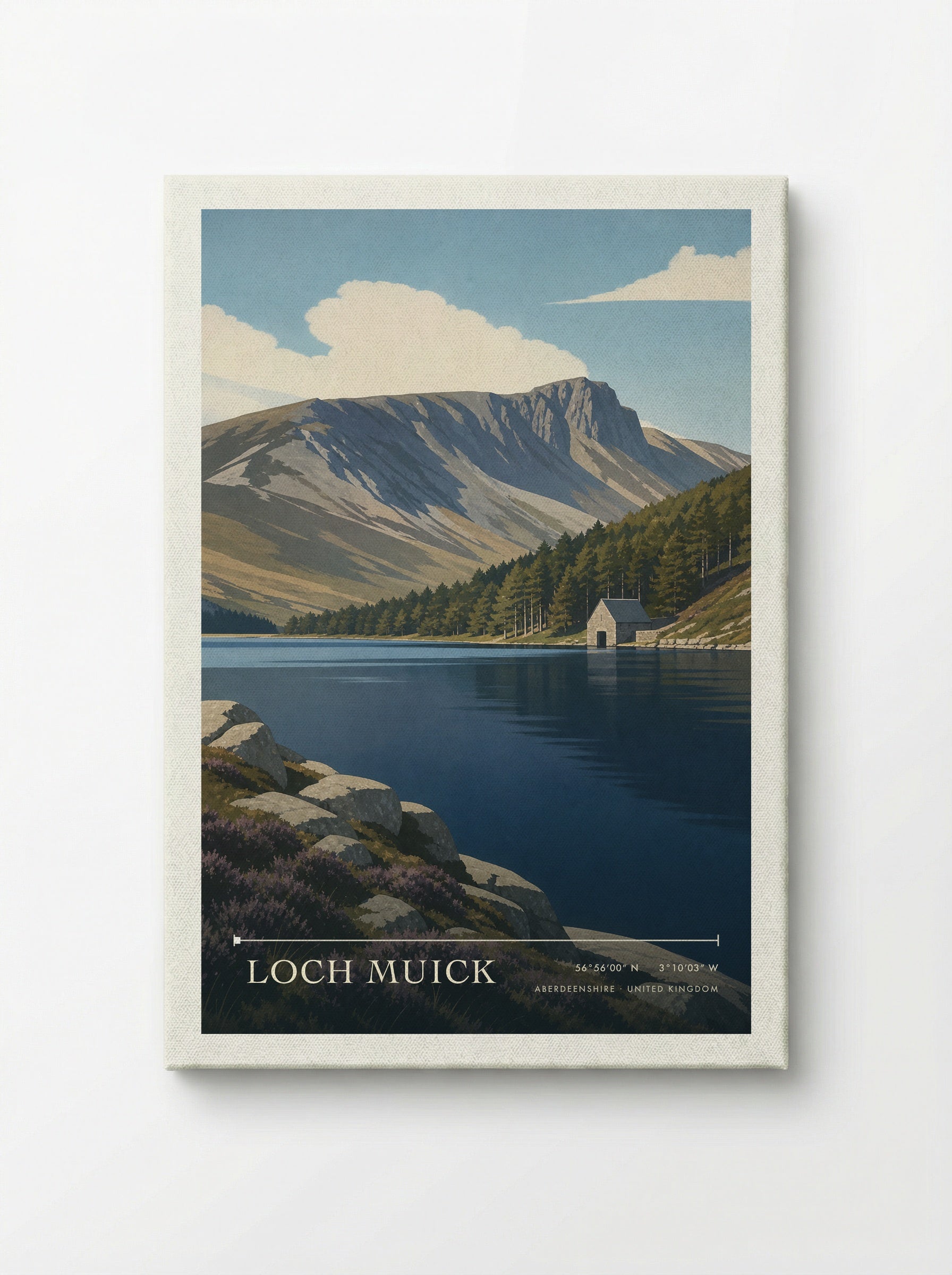 Loch Muick Aberdeenshire United Kingdom Travel Poster - Canvas
