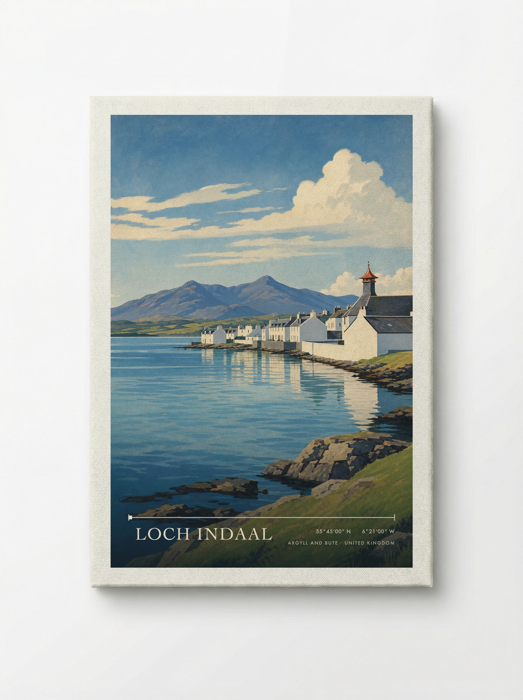 Loch Indaal Argyll and Bute United Kingdom Travel Poster - Canvas