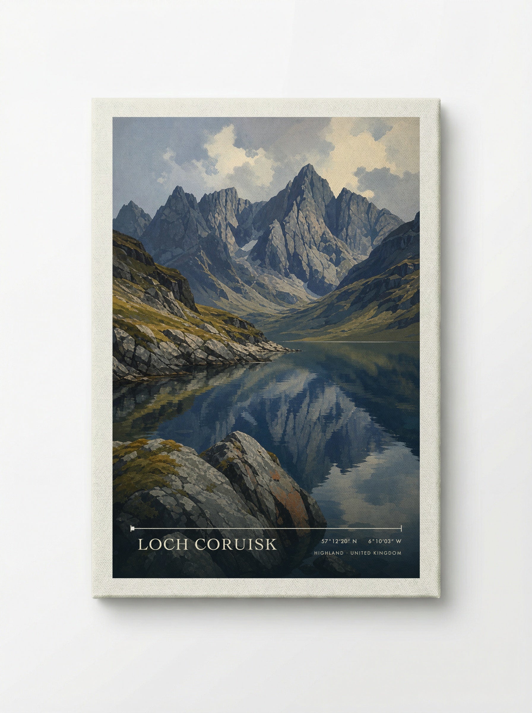 Loch Coruisk Highland United Kingdom Travel Poster - Canvas