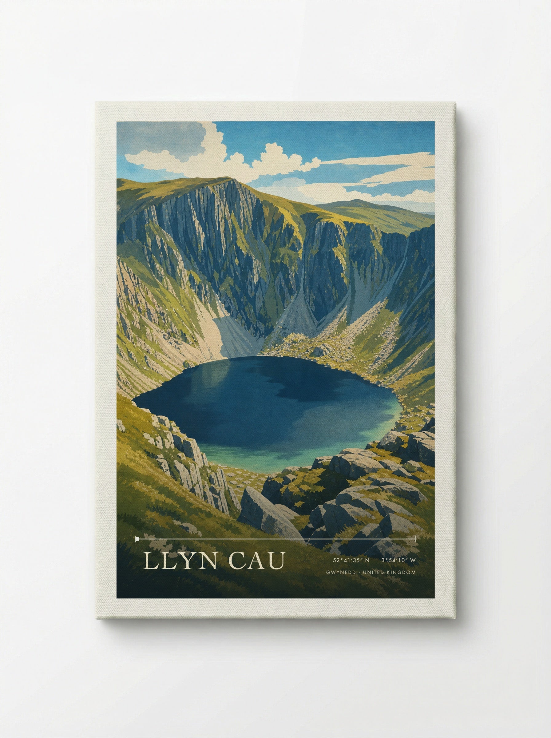 Llyn Cau Gwynedd United Kingdom Travel Poster - Canvas