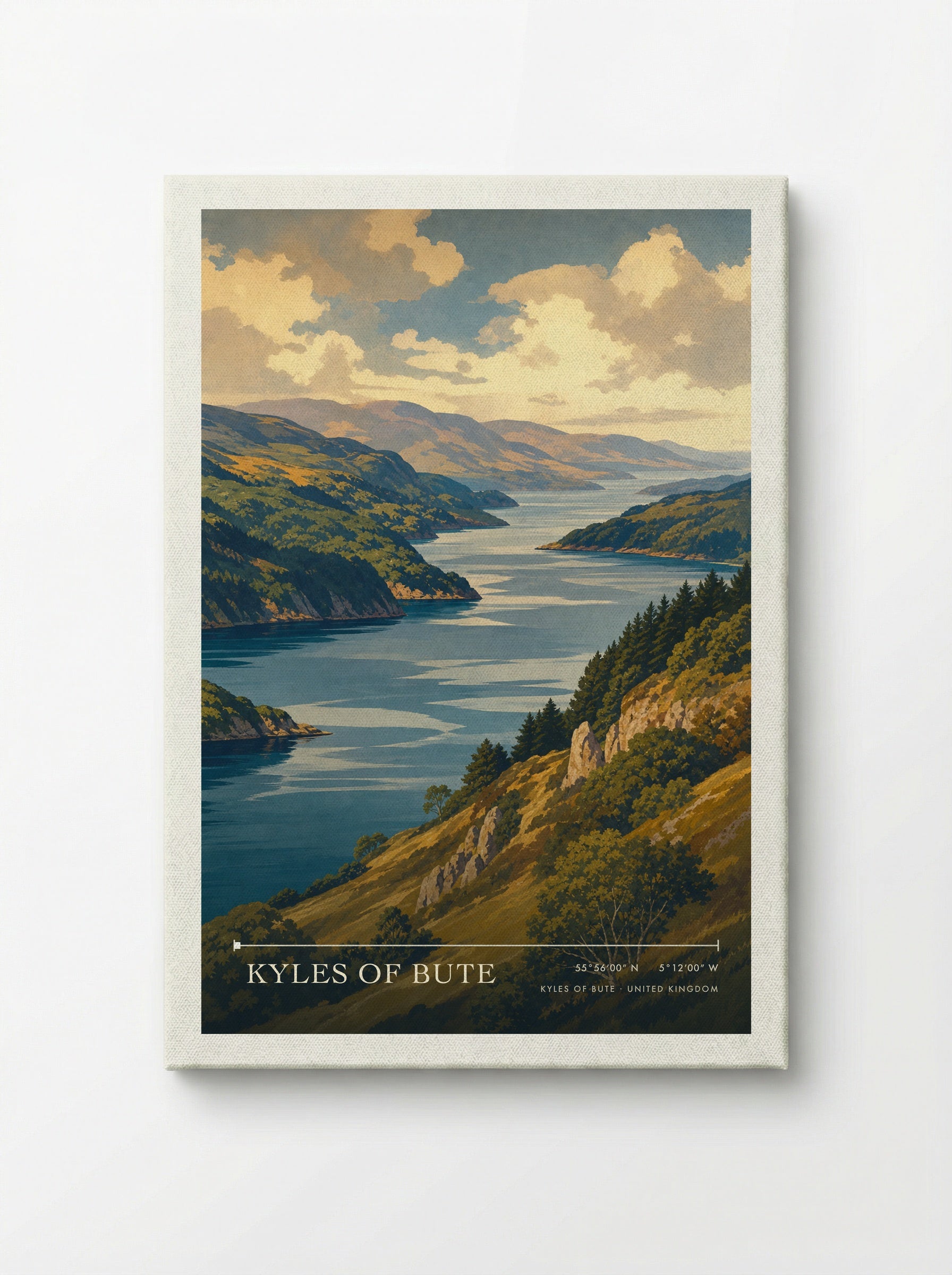 Kyles of Bute United Kingdom Travel Poster - Canvas
