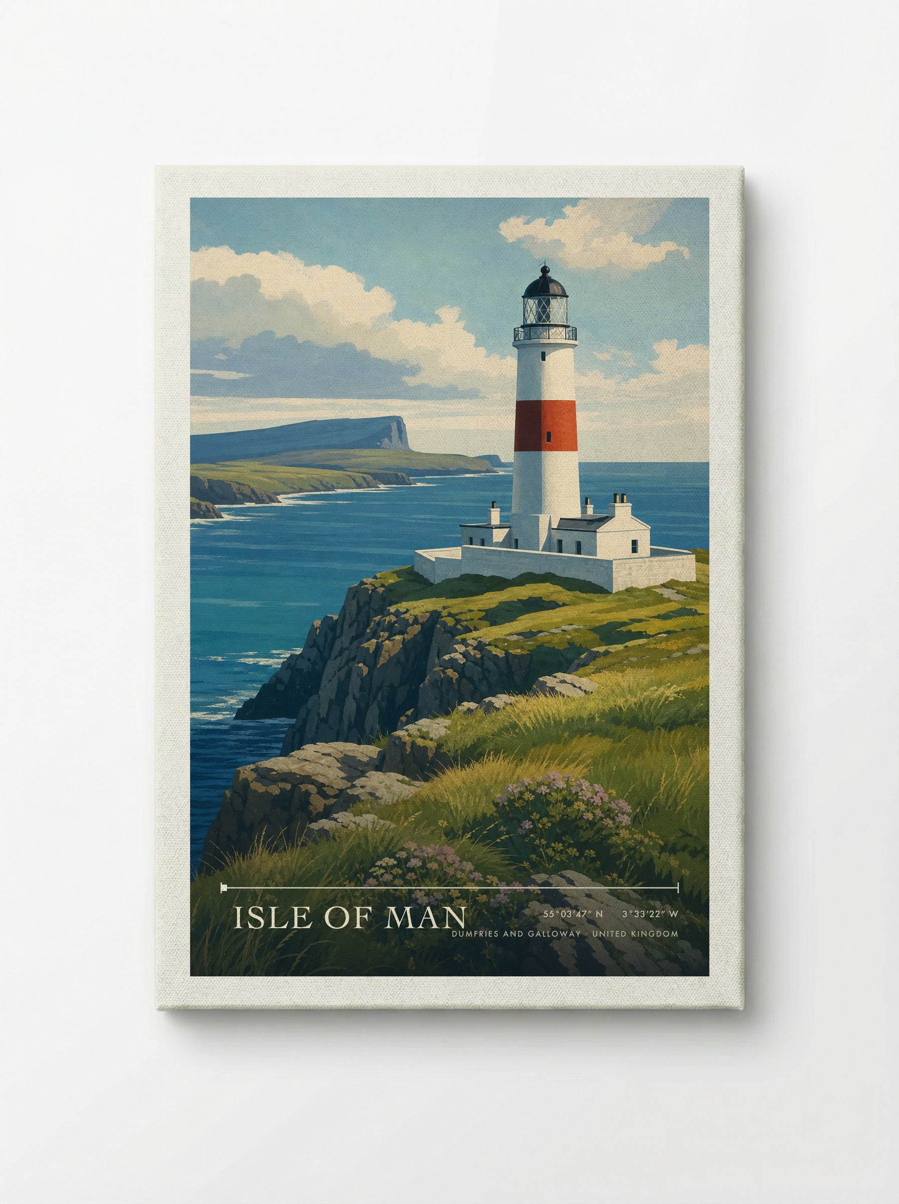 Isle of Man Dumfries and Galloway United Kingdom Travel Poster - Canvas