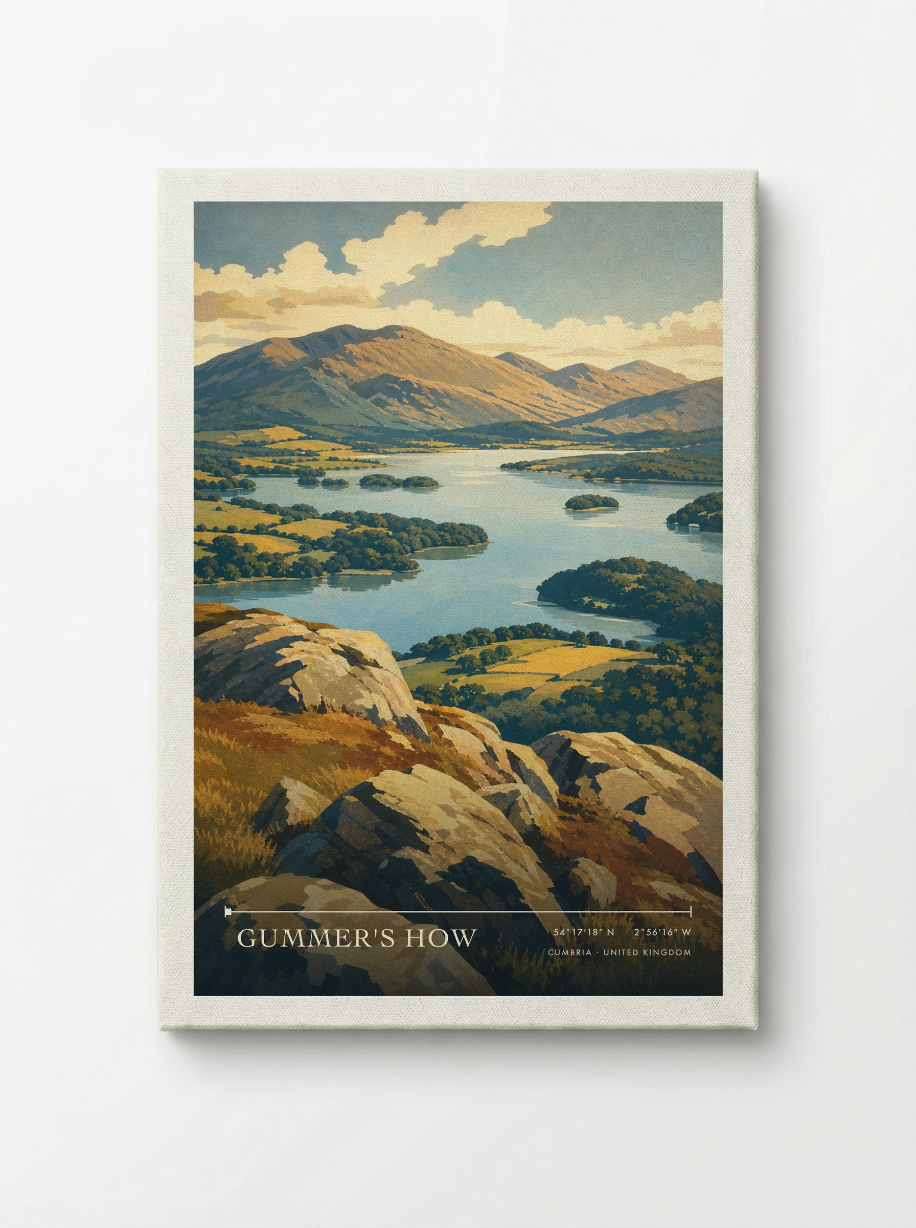 Gummer's How Cumbria United Kingdom Travel Poster - Canvas