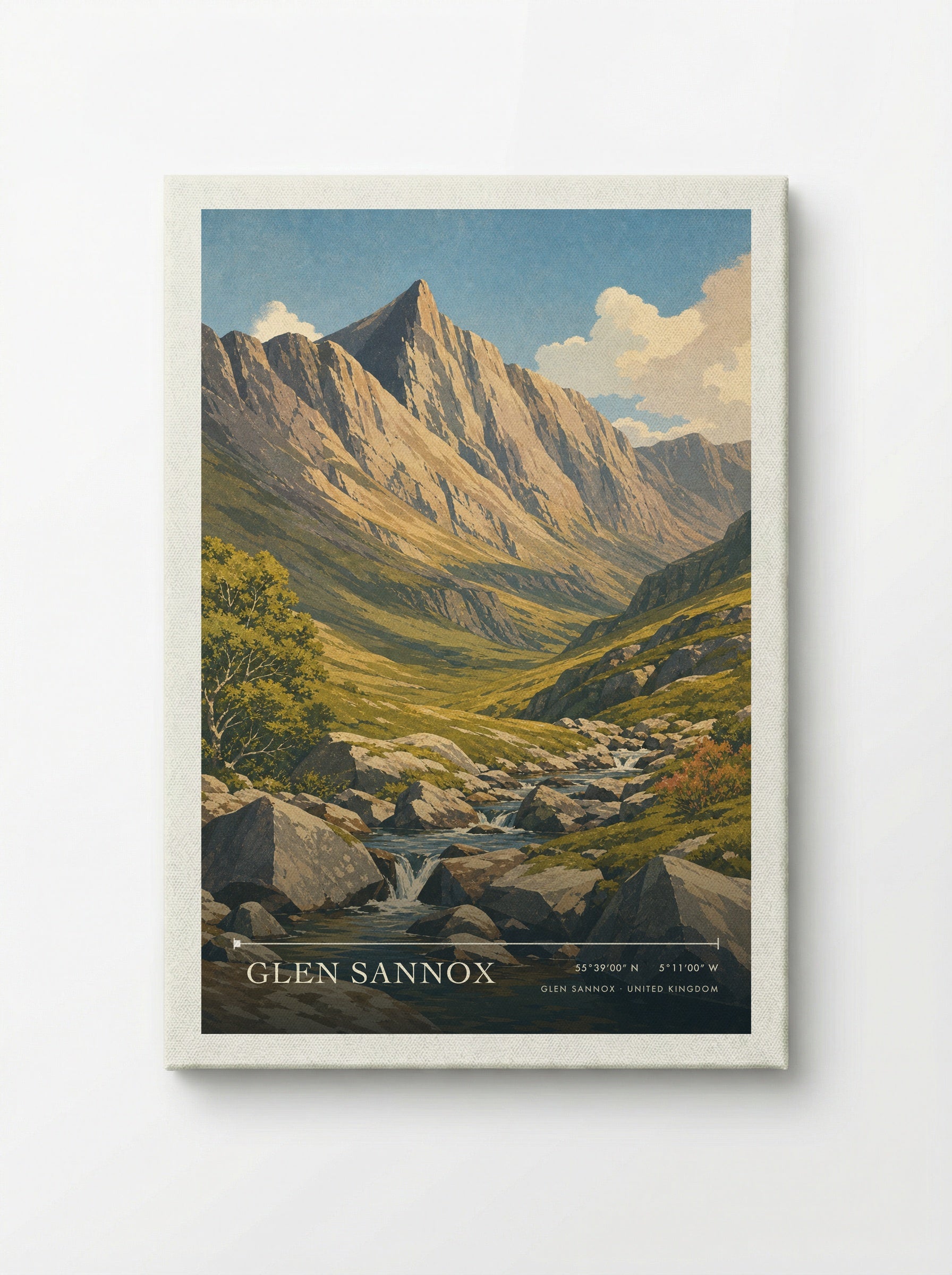 Glen Sannox United Kingdom Travel Poster - Canvas