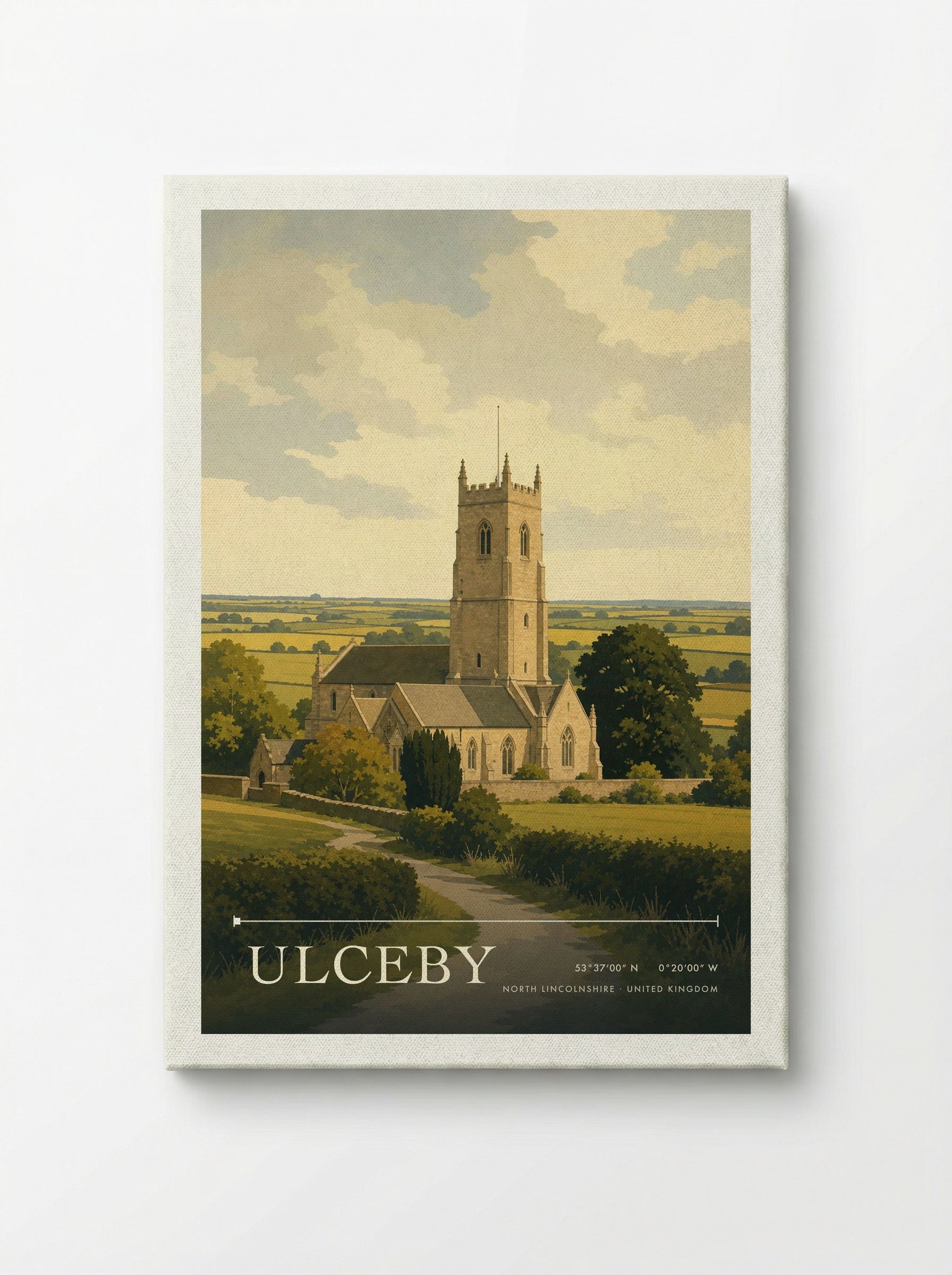 Ulceby North Lincolnshire United Kingdom Travel Poster - Canvas