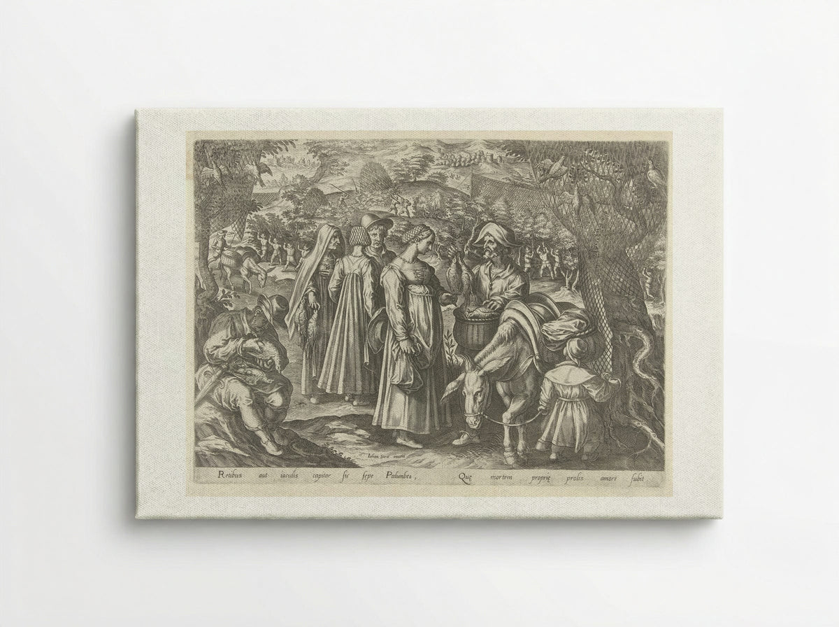 Jacht op duiven (Dove Hunting) - Philips Galle - Canvas