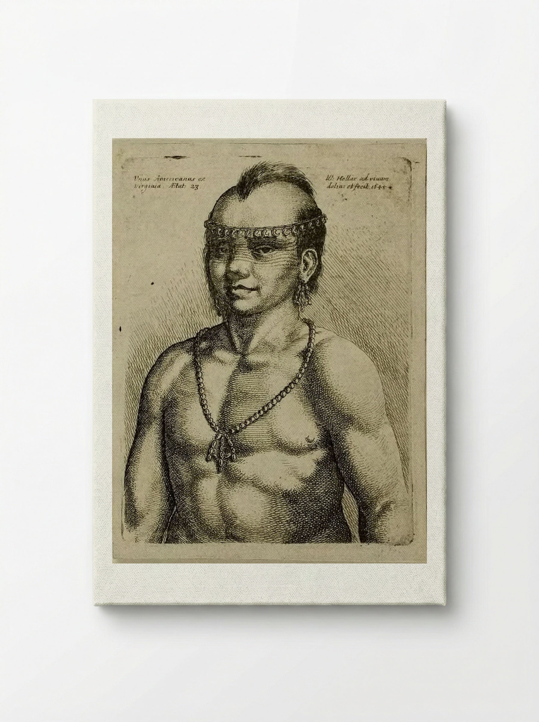 Unus Americanus ex Virginia - Wenceslaus Hollar - Canvas