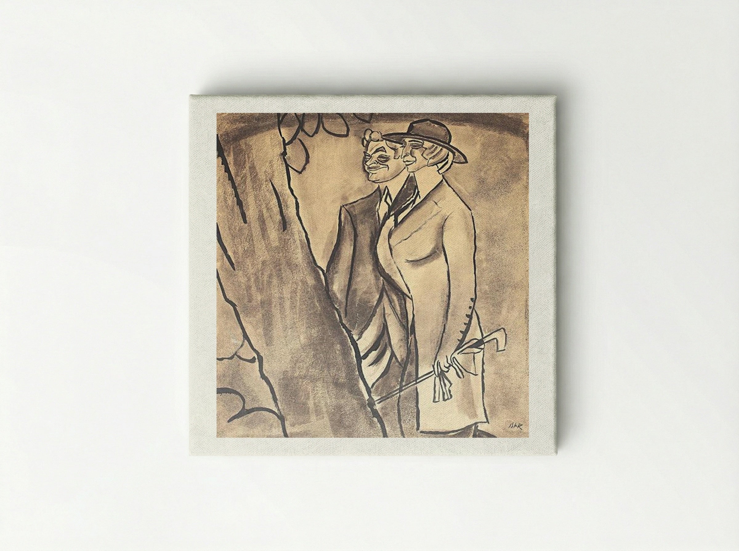 Burghezi la promenadă (Maria Filotti și Nicolae Soreanu) - Iosif Iser - Canvas