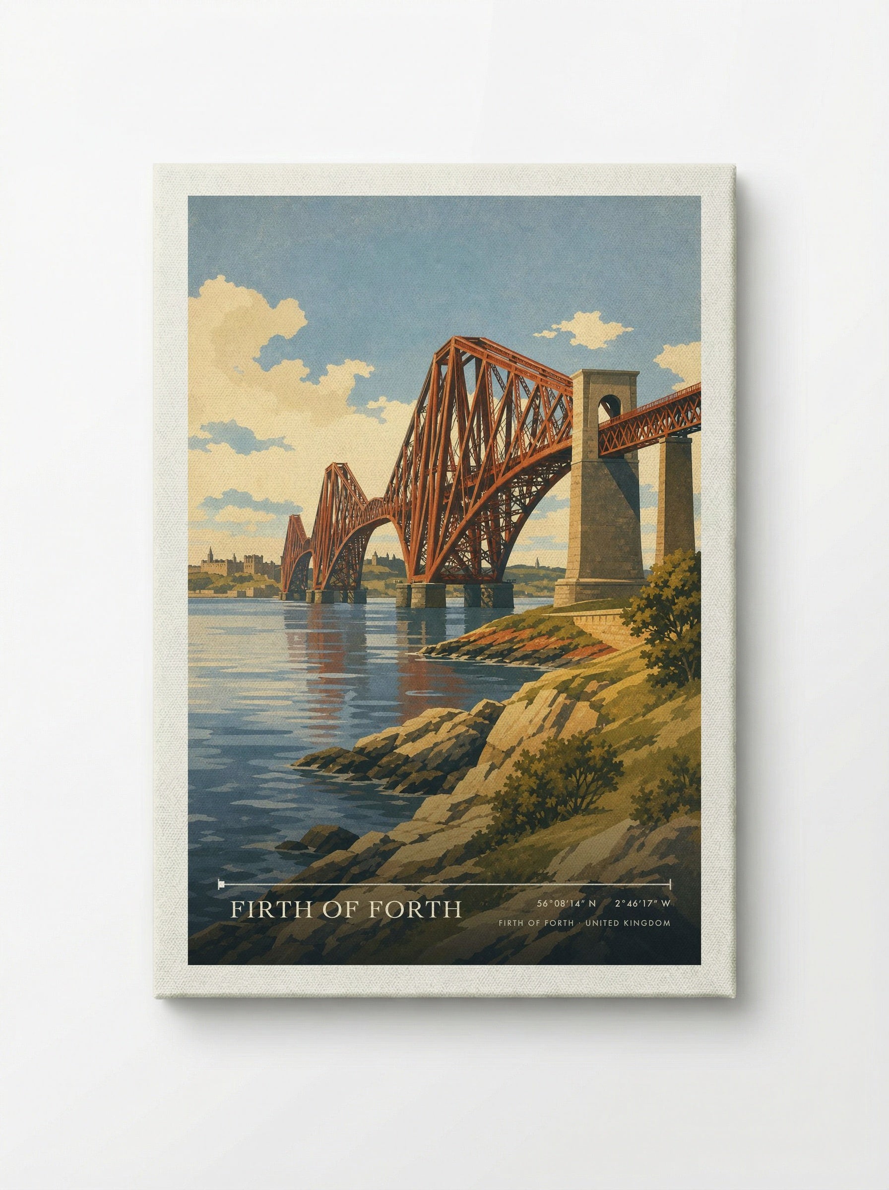 Firth of Forth United Kingdom Travel Poster - Canvas