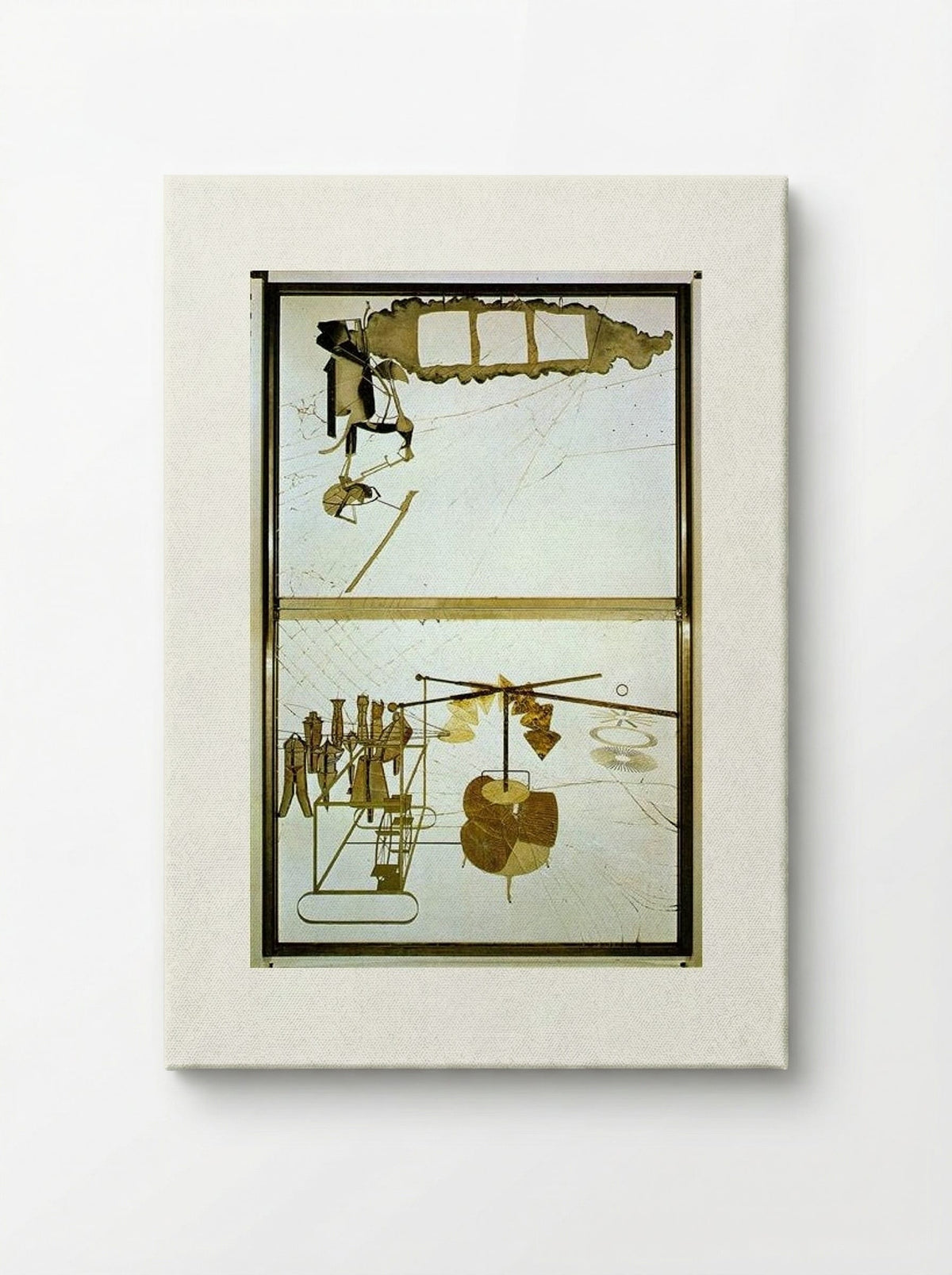 The Bride Stripped Bare by Her Bachelors, Even (The Large Glass) - Marcel Duchamp - Canvas