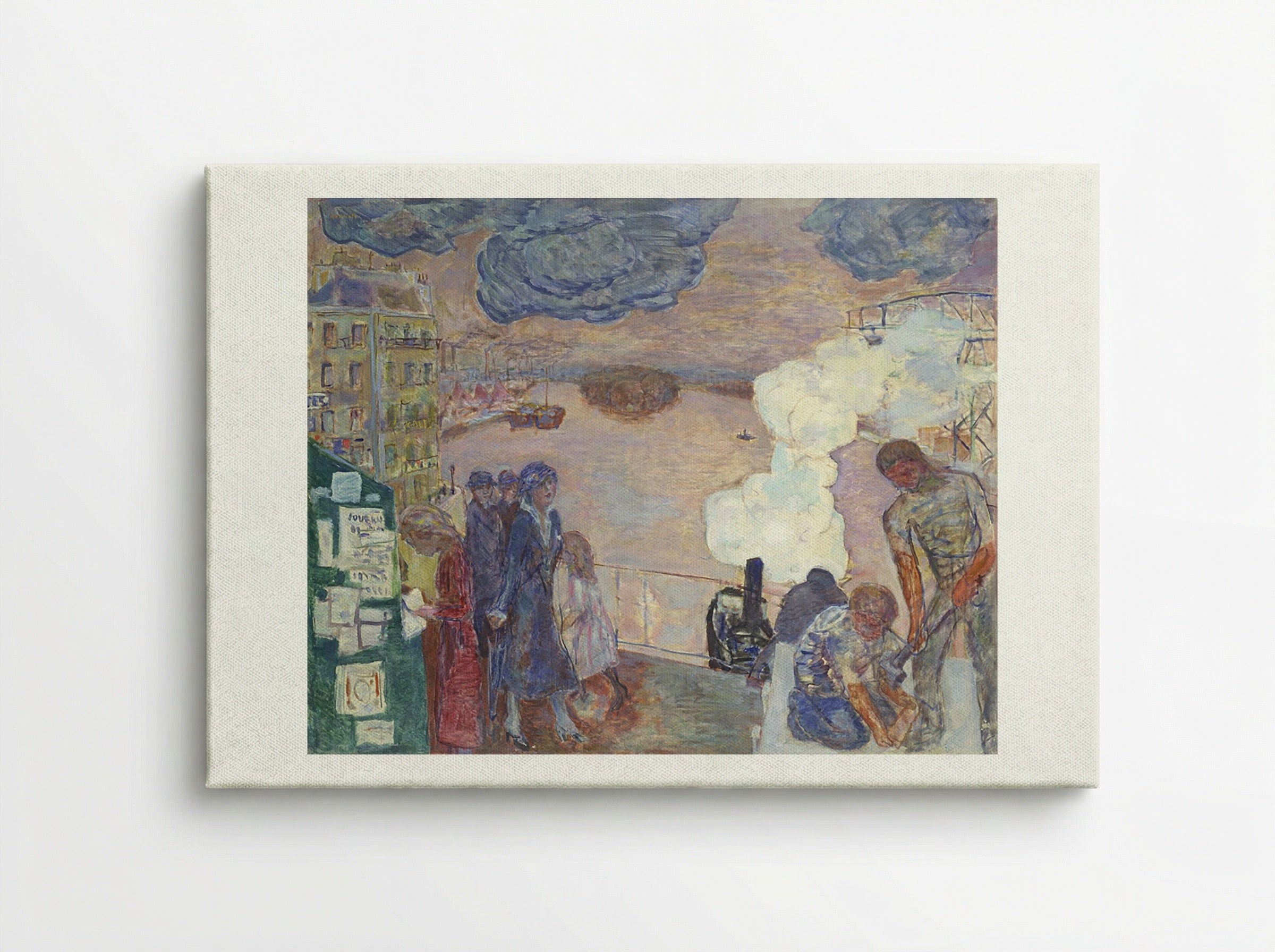 Workers on the Banks of the Seine - Maximilian Kurzweil - Canvas