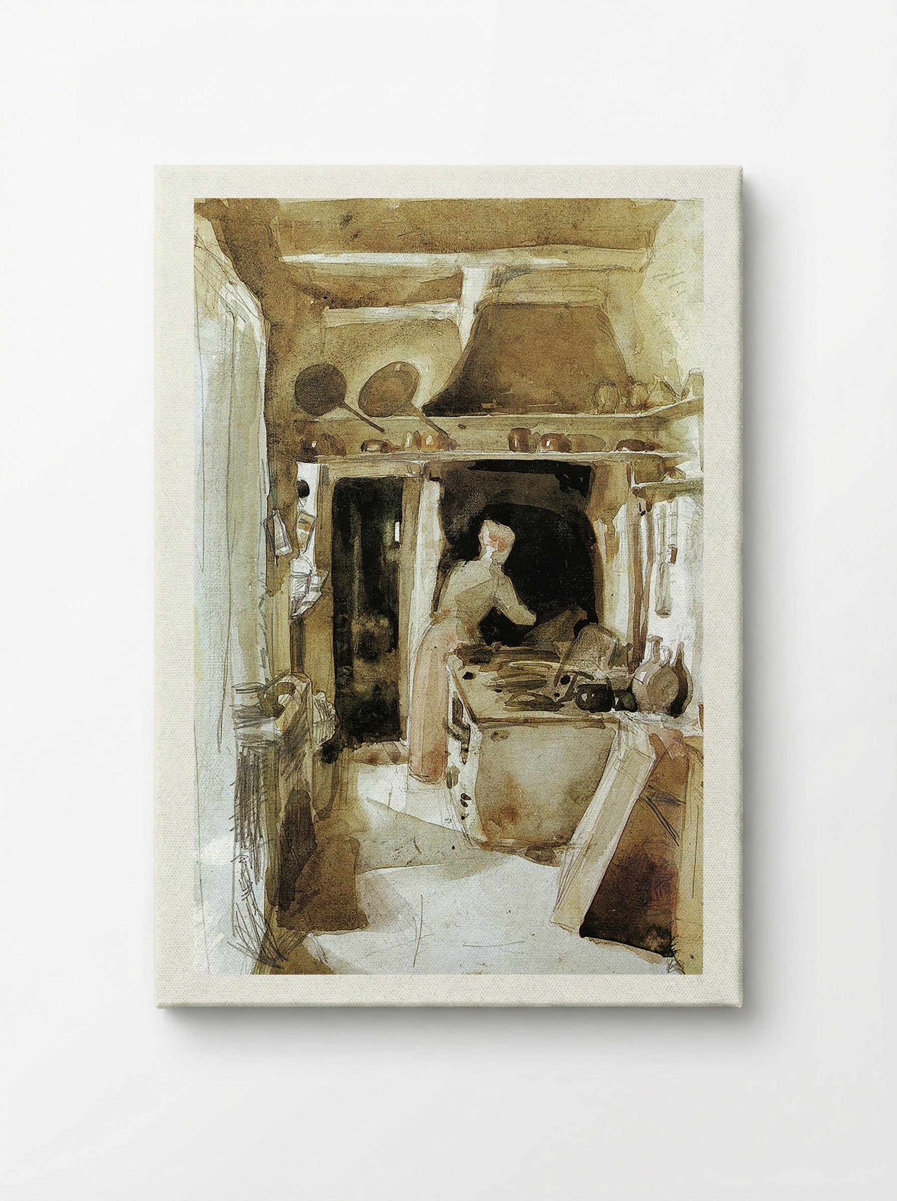 The Kitchen - Carl Larsson - Canvas