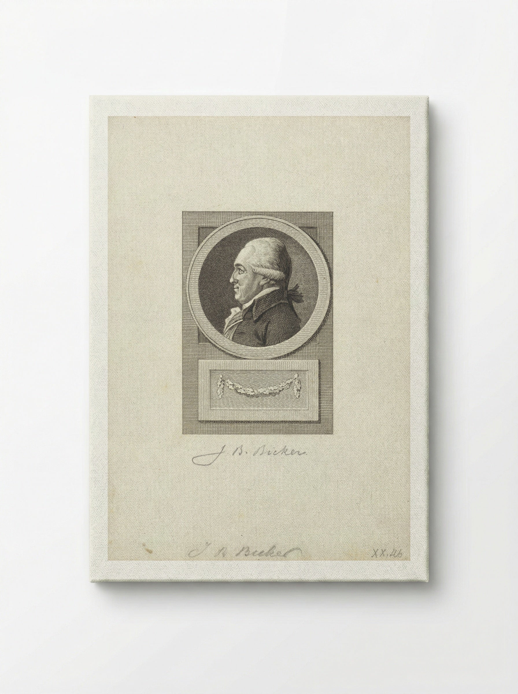 Portret van Jan Bernd Bicker - Reinier Vinkeles (I) - Canvas