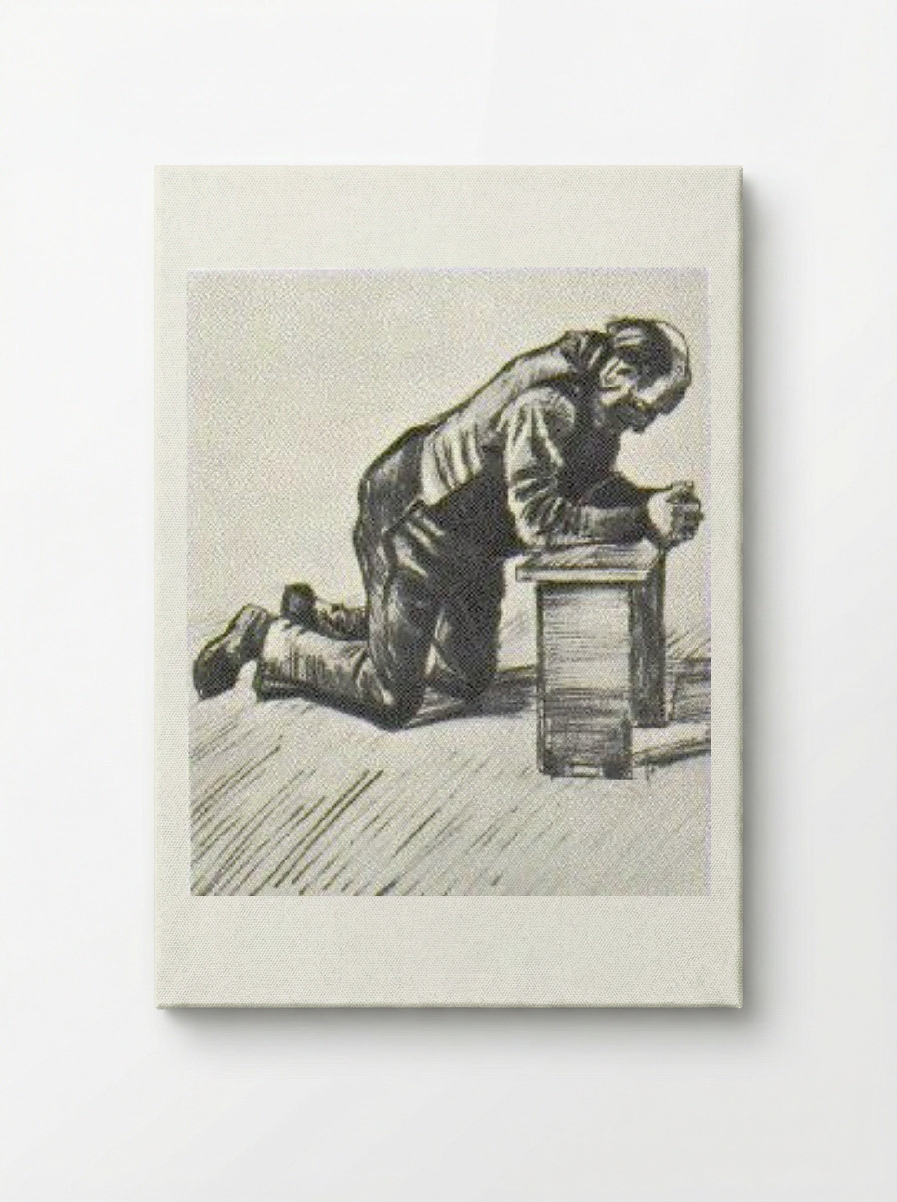 Man Praying - Käthe Kollwitz - Canvas