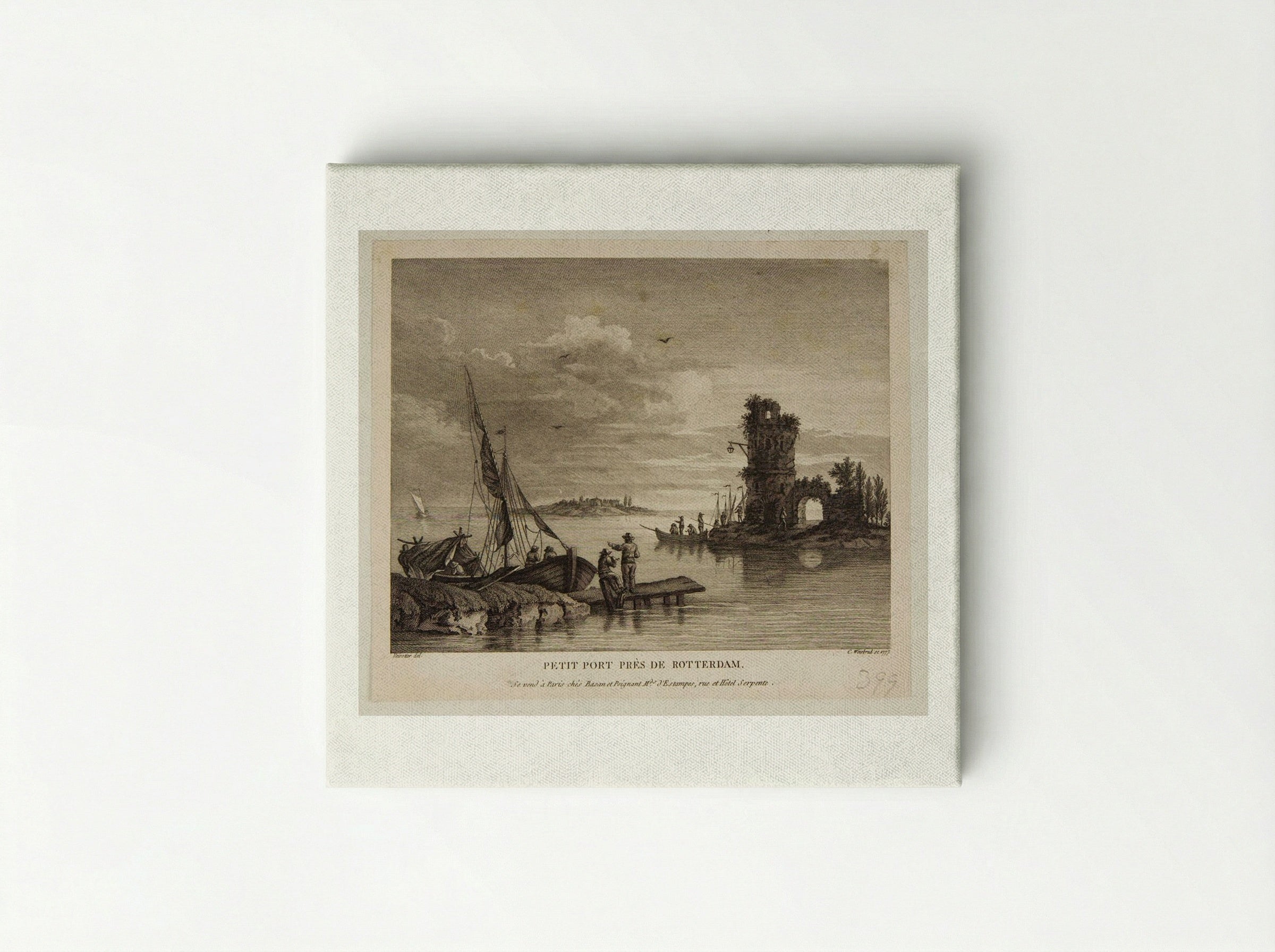 Small Port Near Rotterdam - Carl Wilhelm Weisbrod - Canvas