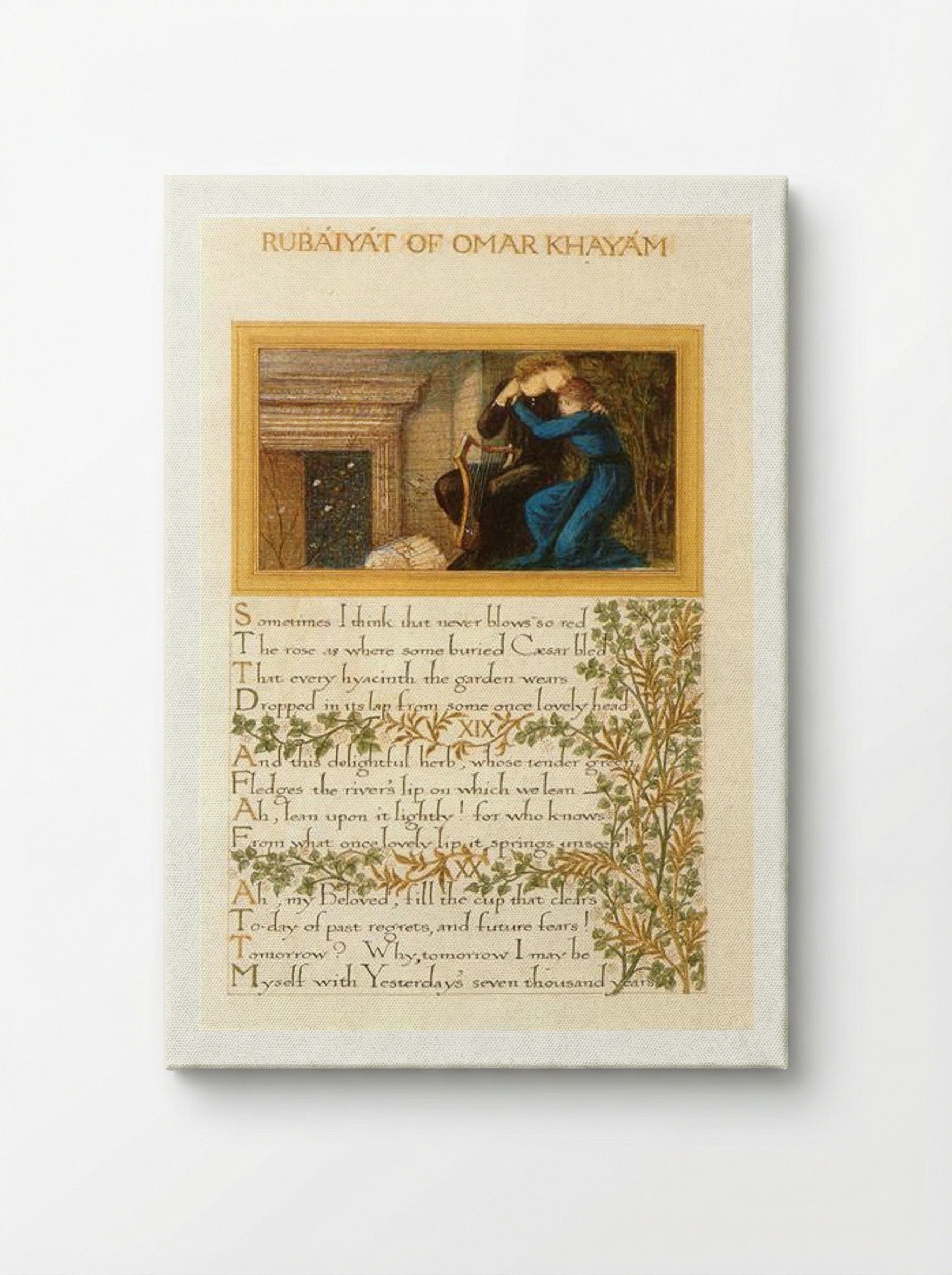 The Rubaiyat of Omar Khayyam, text and decoration by Morris with illustrations by Burne-Jones - William Morris - Canvas