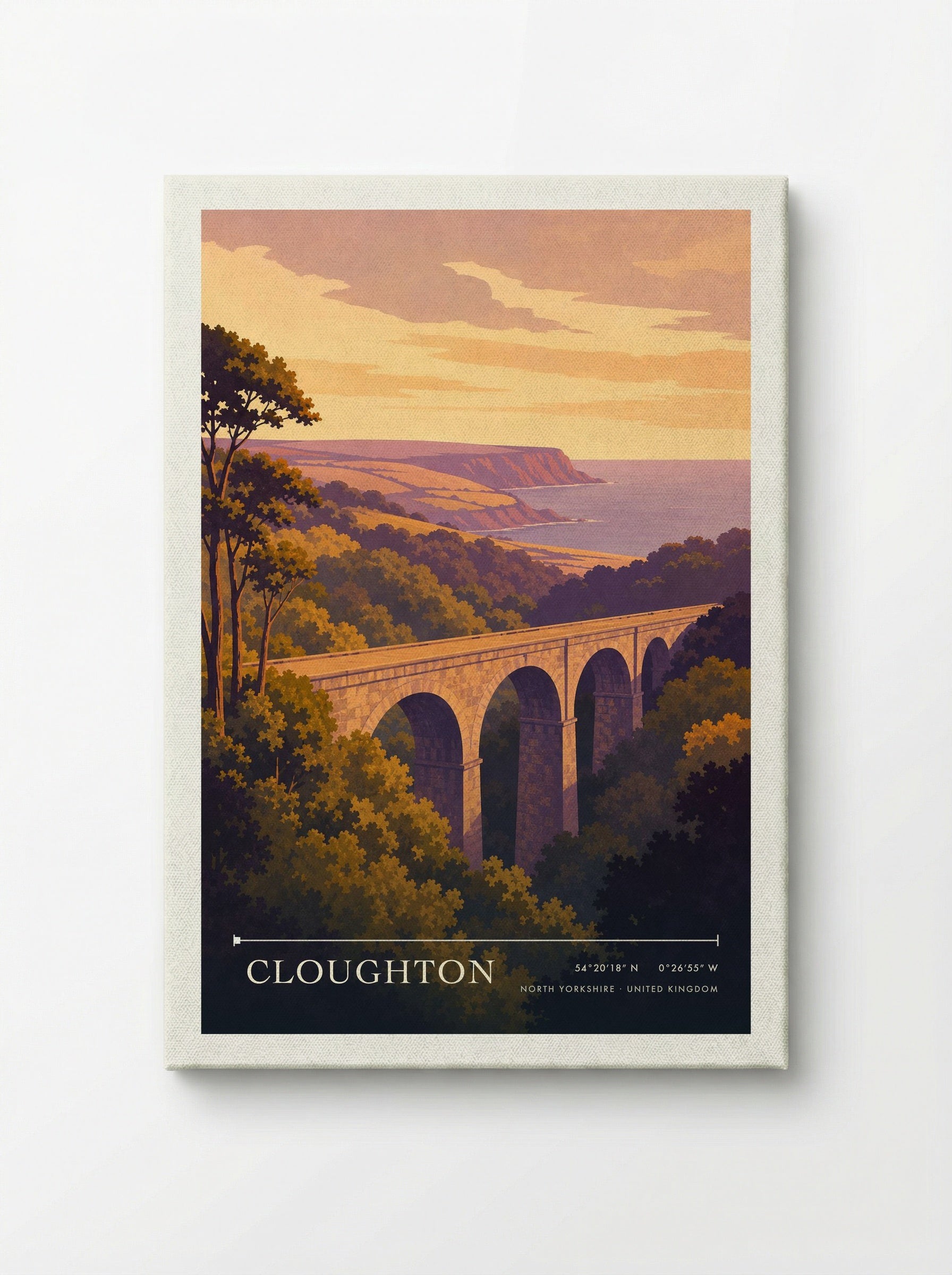 Cloughton North Yorkshire United Kingdom Travel Poster - Canvas