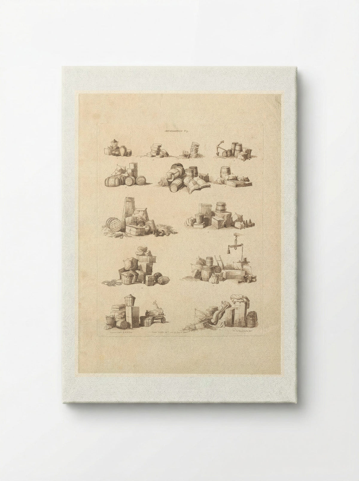 Dertien stapels met diverse containers - John Hill - Canvas