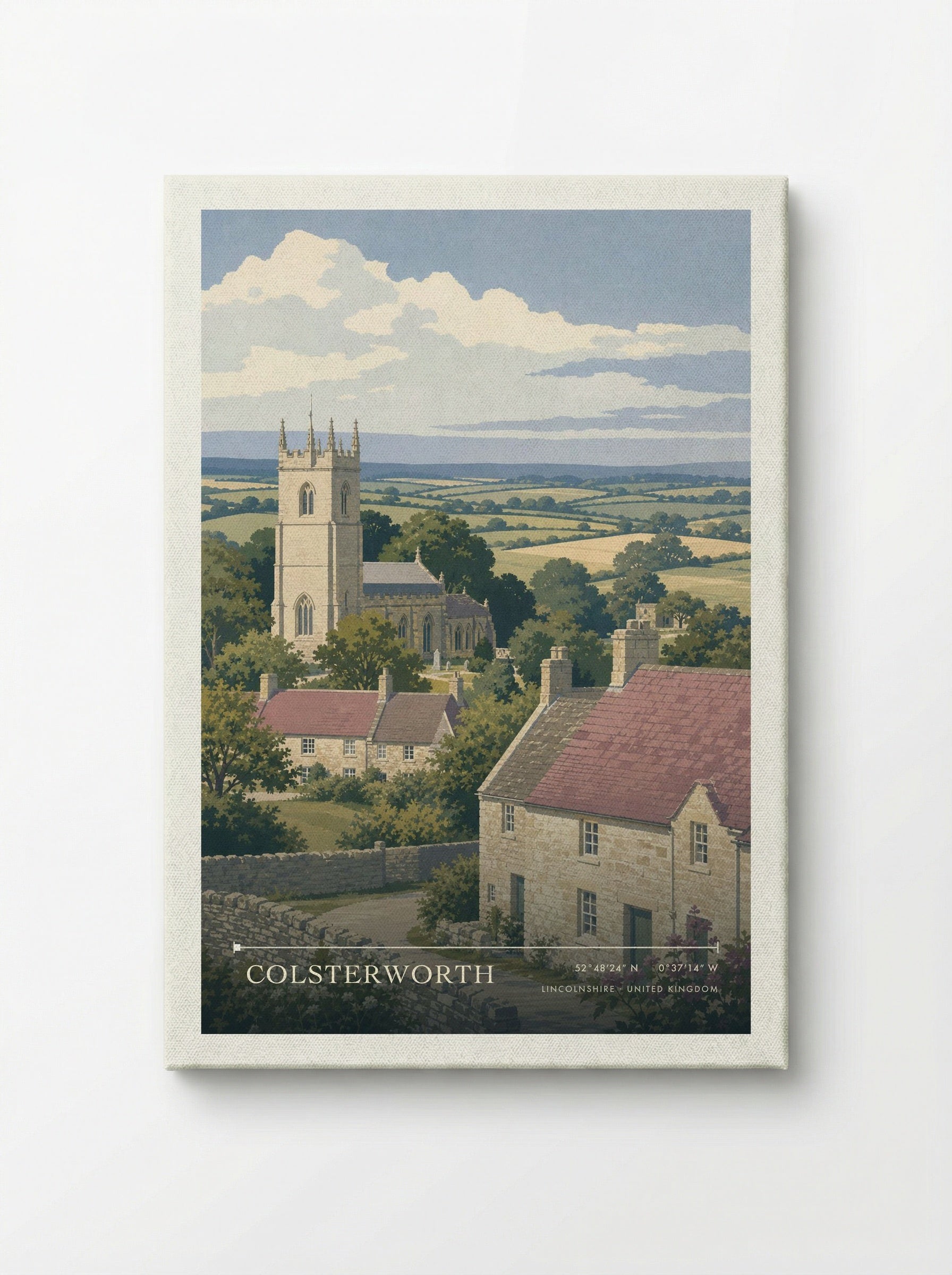Colsterworth Lincolnshire United Kingdom Travel Poster - Canvas
