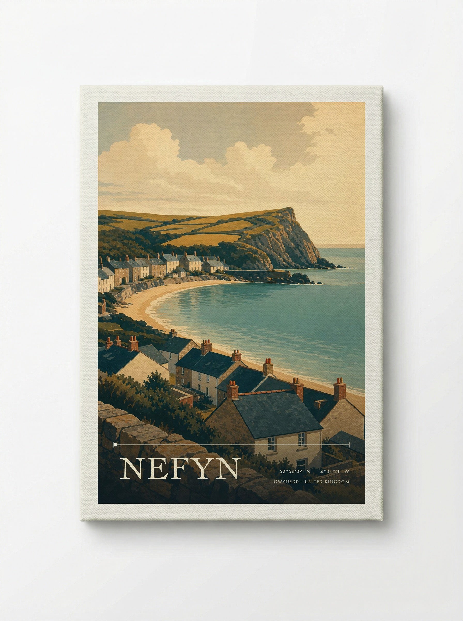 Nefyn Gwynedd United Kingdom Travel Poster - Canvas