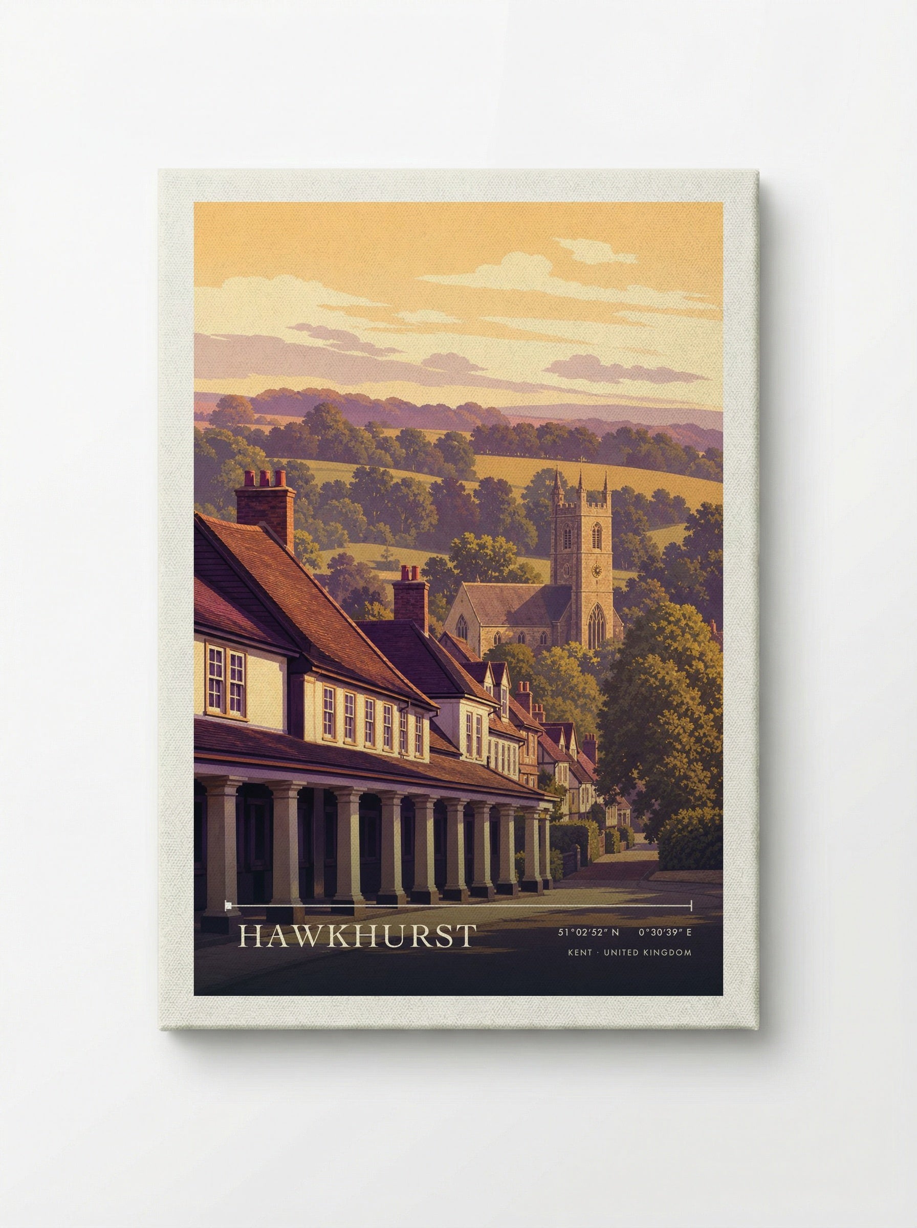 Hawkhurst Kent United Kingdom Travel Poster - Canvas