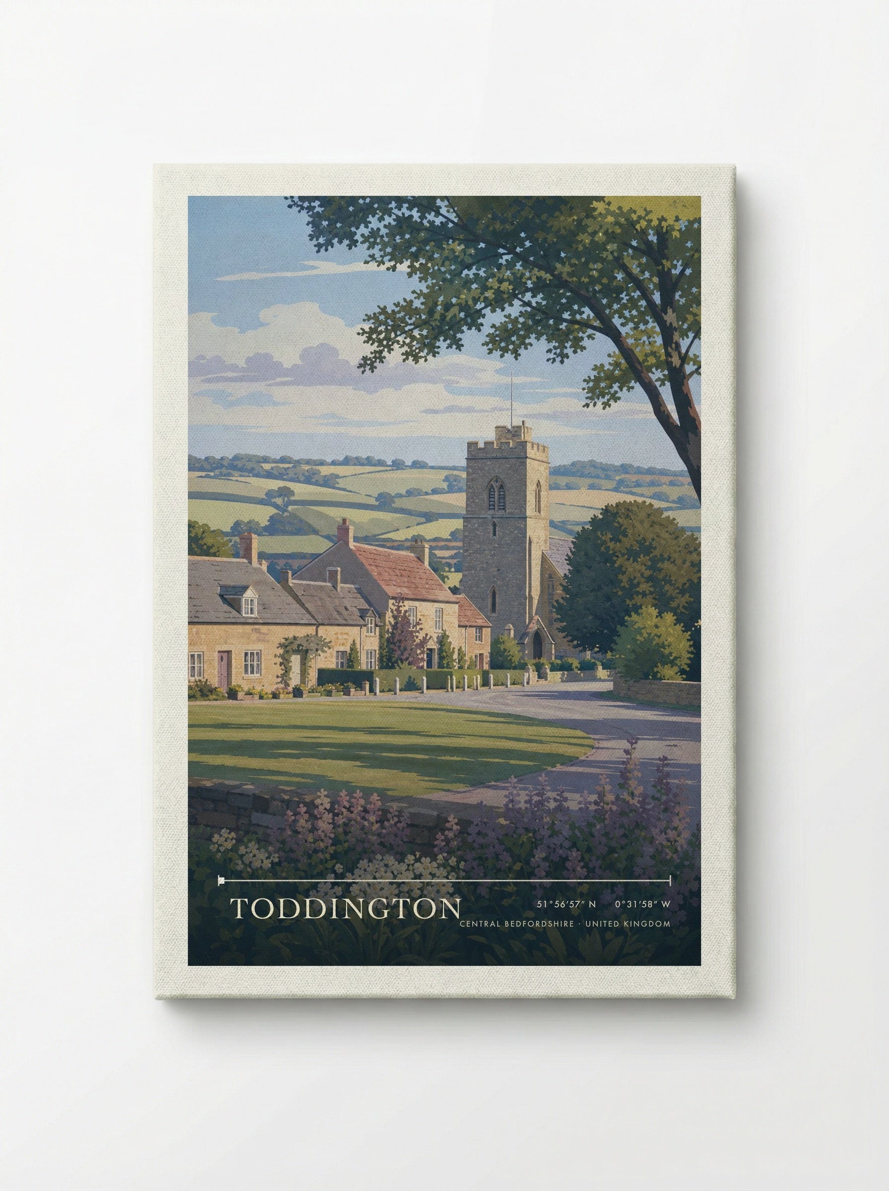 Toddington Central Bedfordshire United Kingdom Travel Poster - Canvas