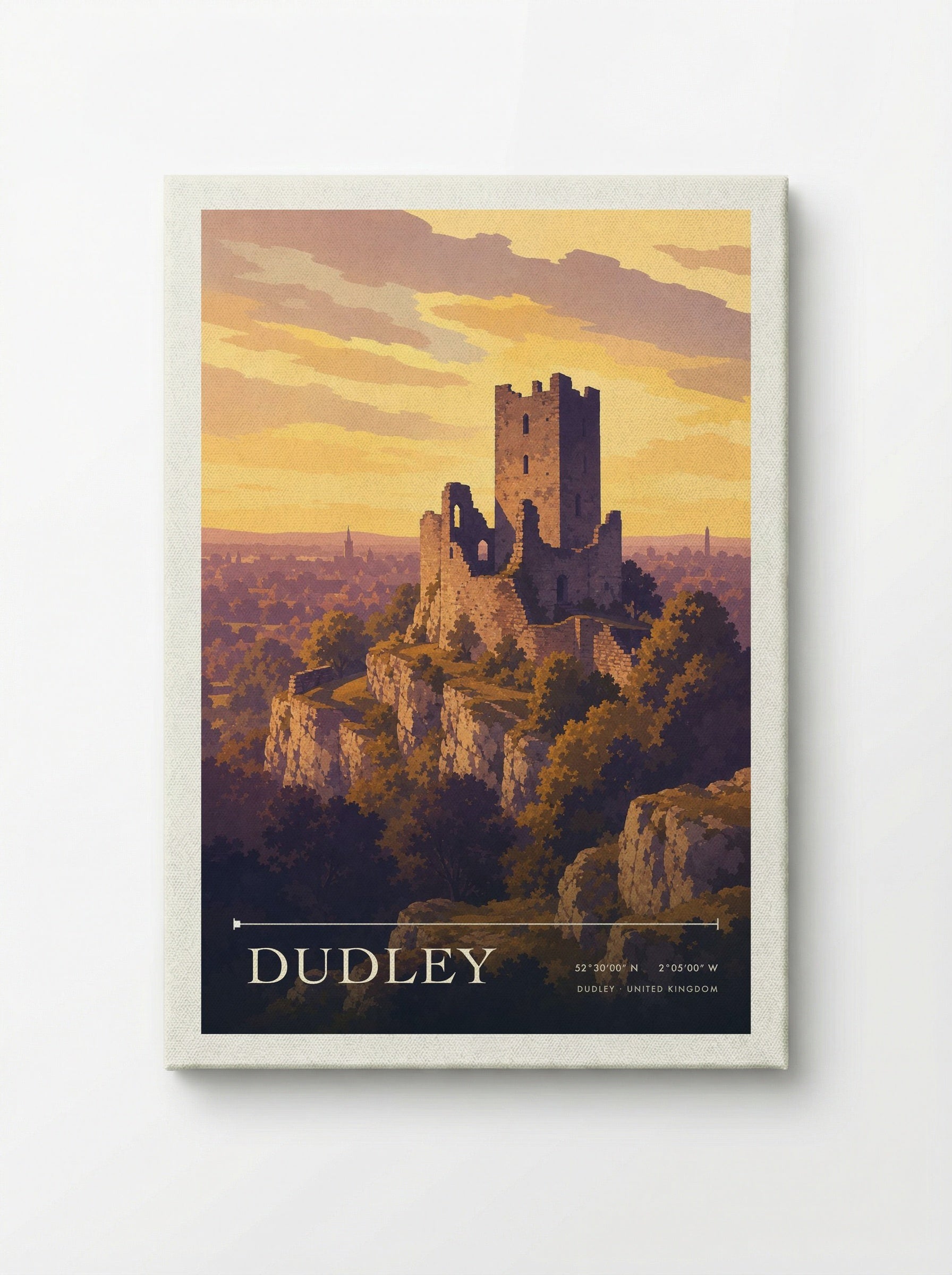 Dudley United Kingdom Travel Poster - Canvas