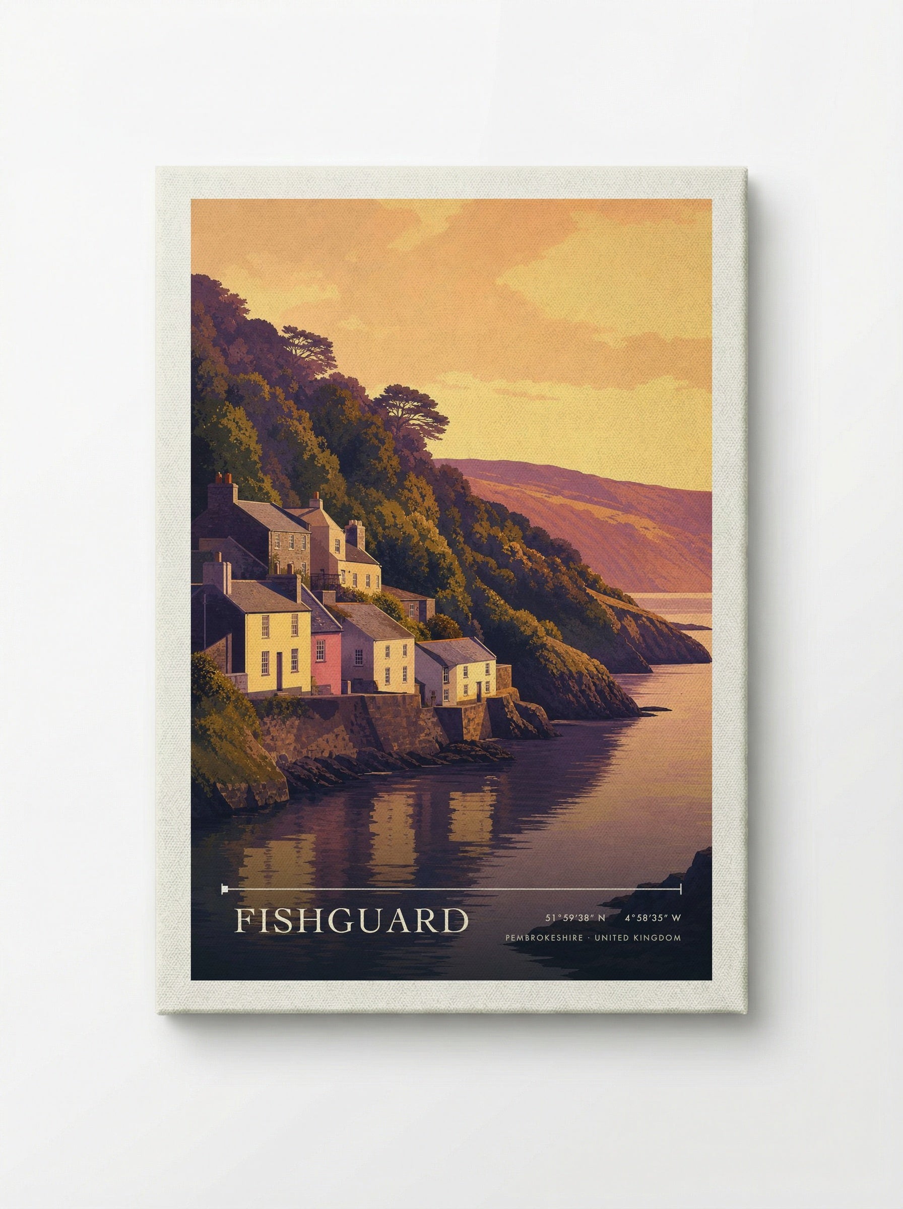 Fishguard Pembrokeshire United Kingdom Travel Poster - Canvas