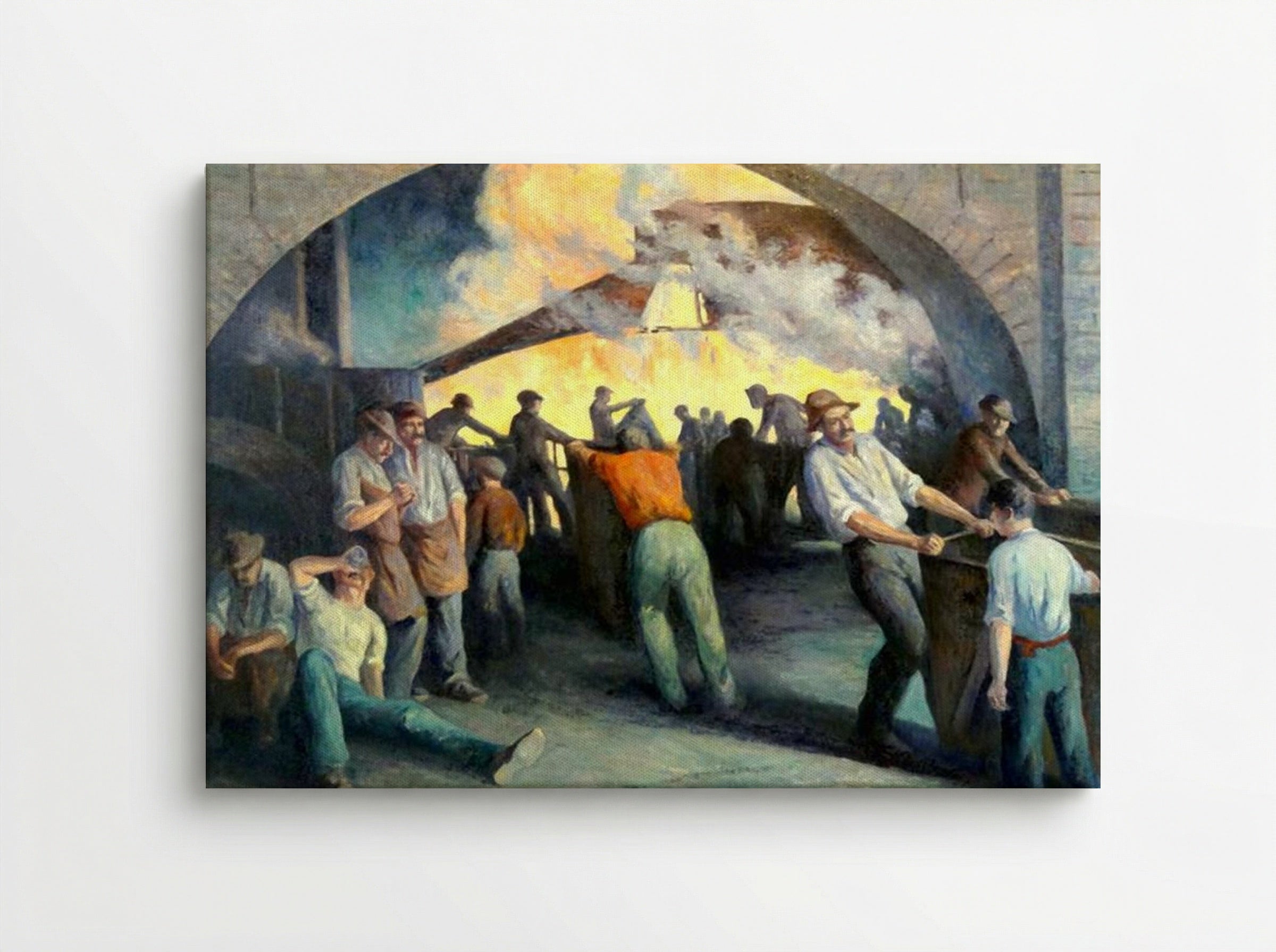Foundry In Charleroi, La Coulée - Maximilien Luce - Canvas