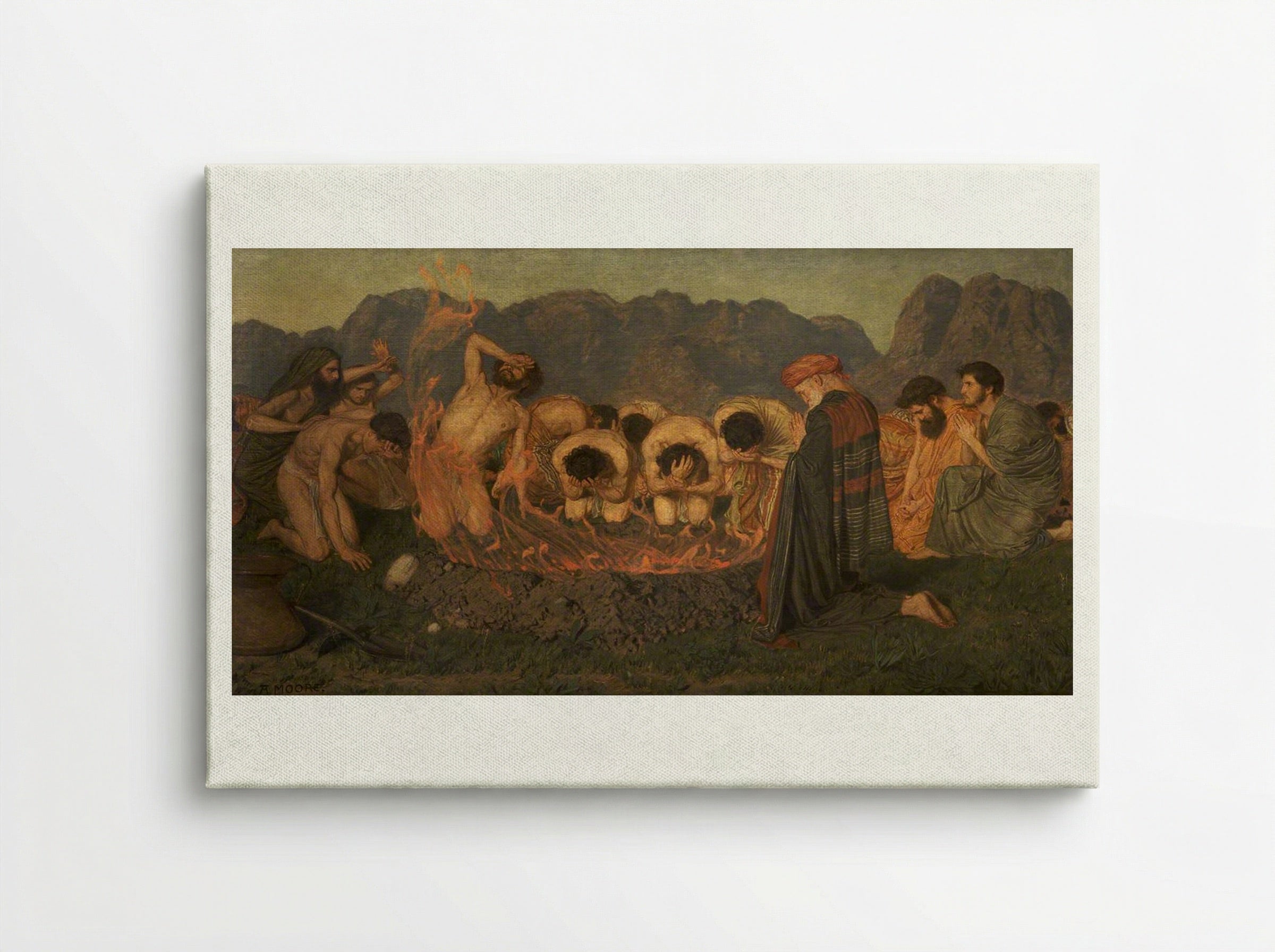 Elijah's Sacrifice - Albert Joseph Moore - Canvas