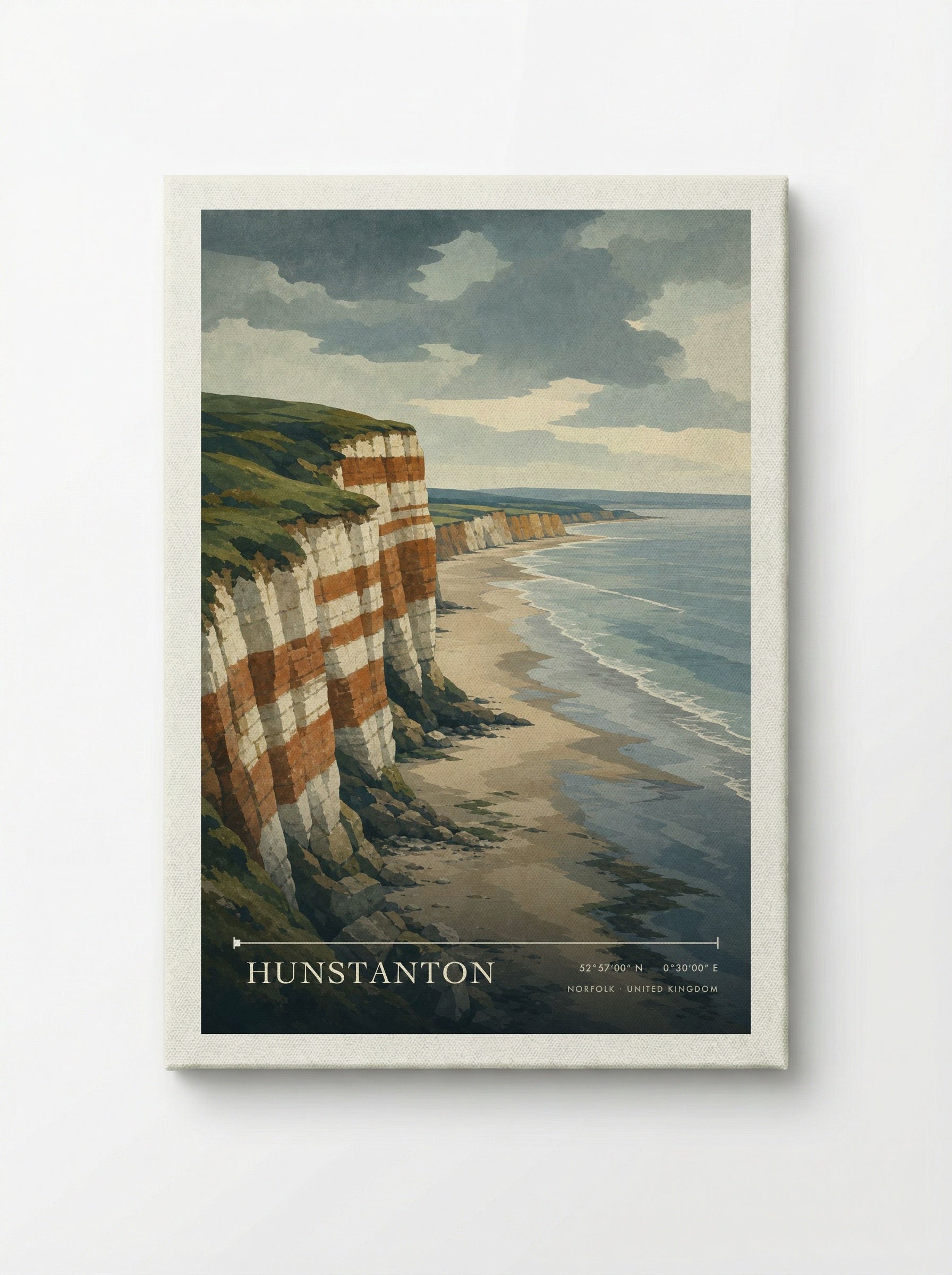 Hunstanton Norfolk United Kingdom Travel Poster - Canvas