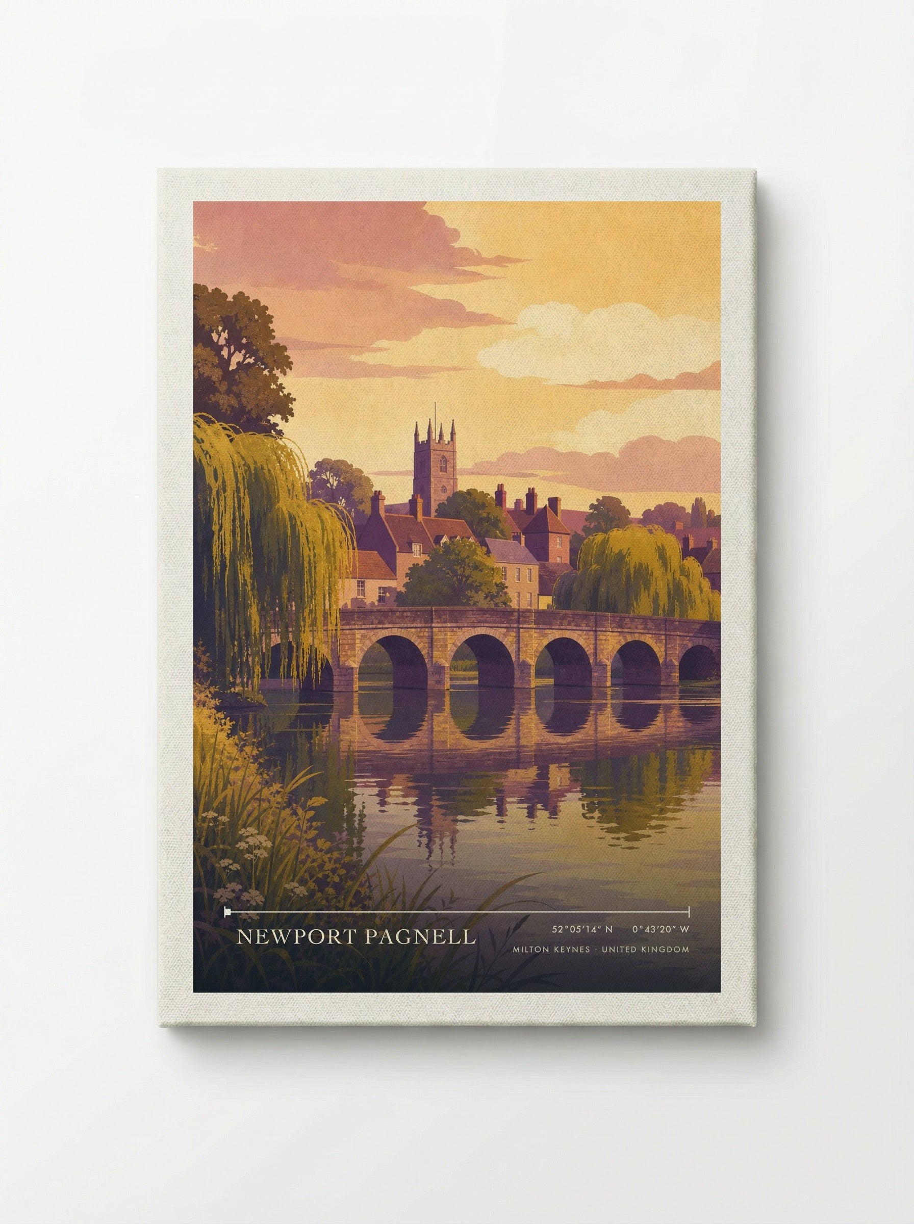 Newport Pagnell Milton Keynes United Kingdom Travel Poster - Canvas