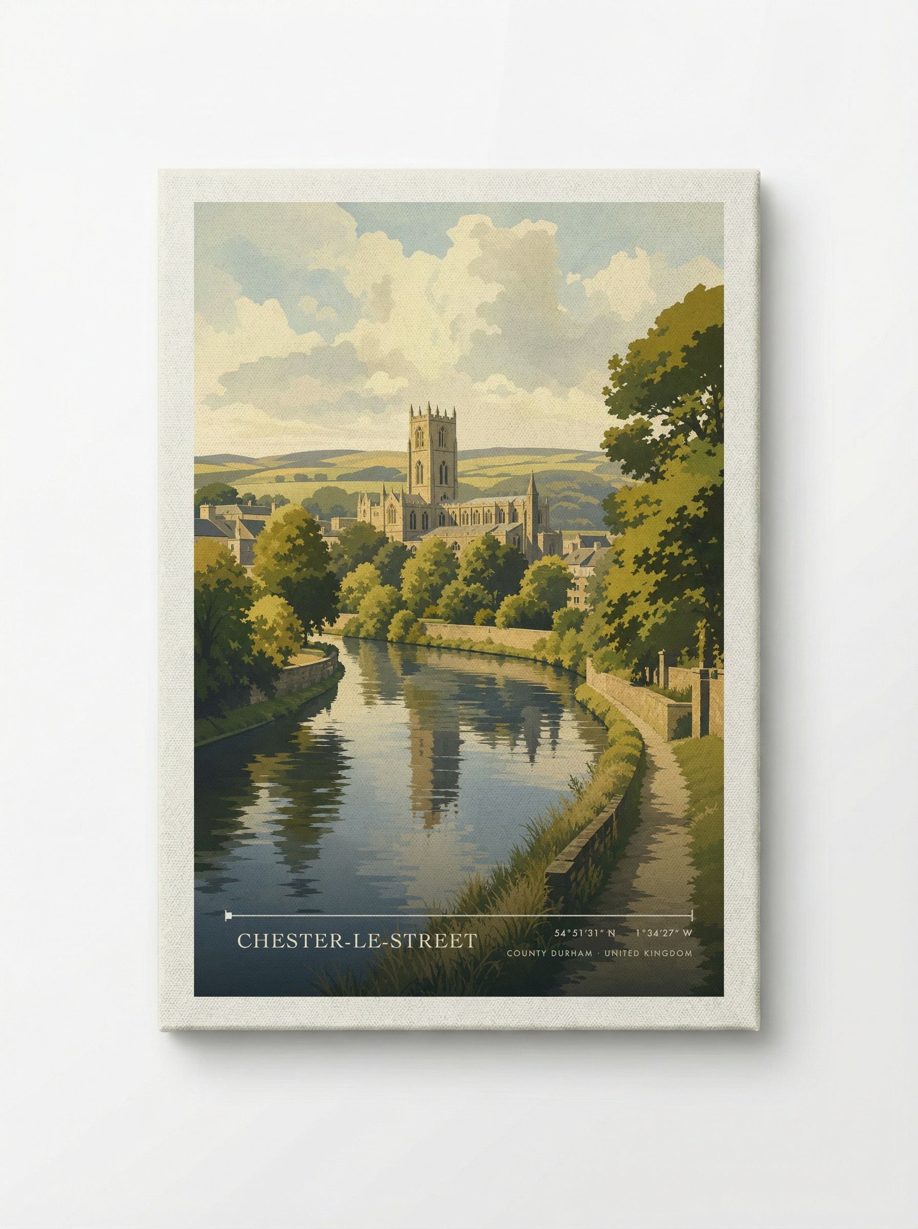 Chester-le-Street County Durham United Kingdom Travel Poster - Canvas