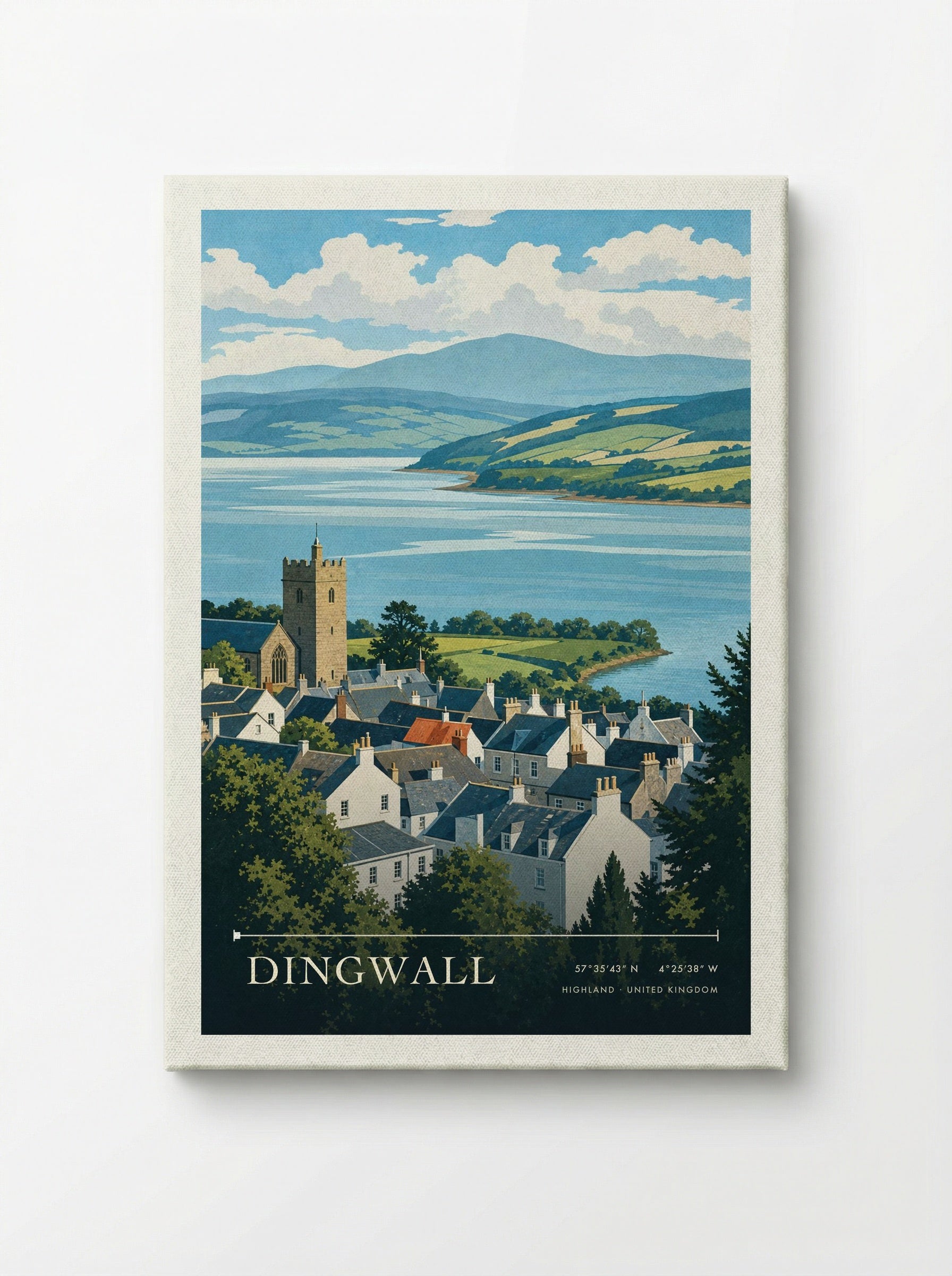 Dingwall Highland United Kingdom Travel Poster - Canvas