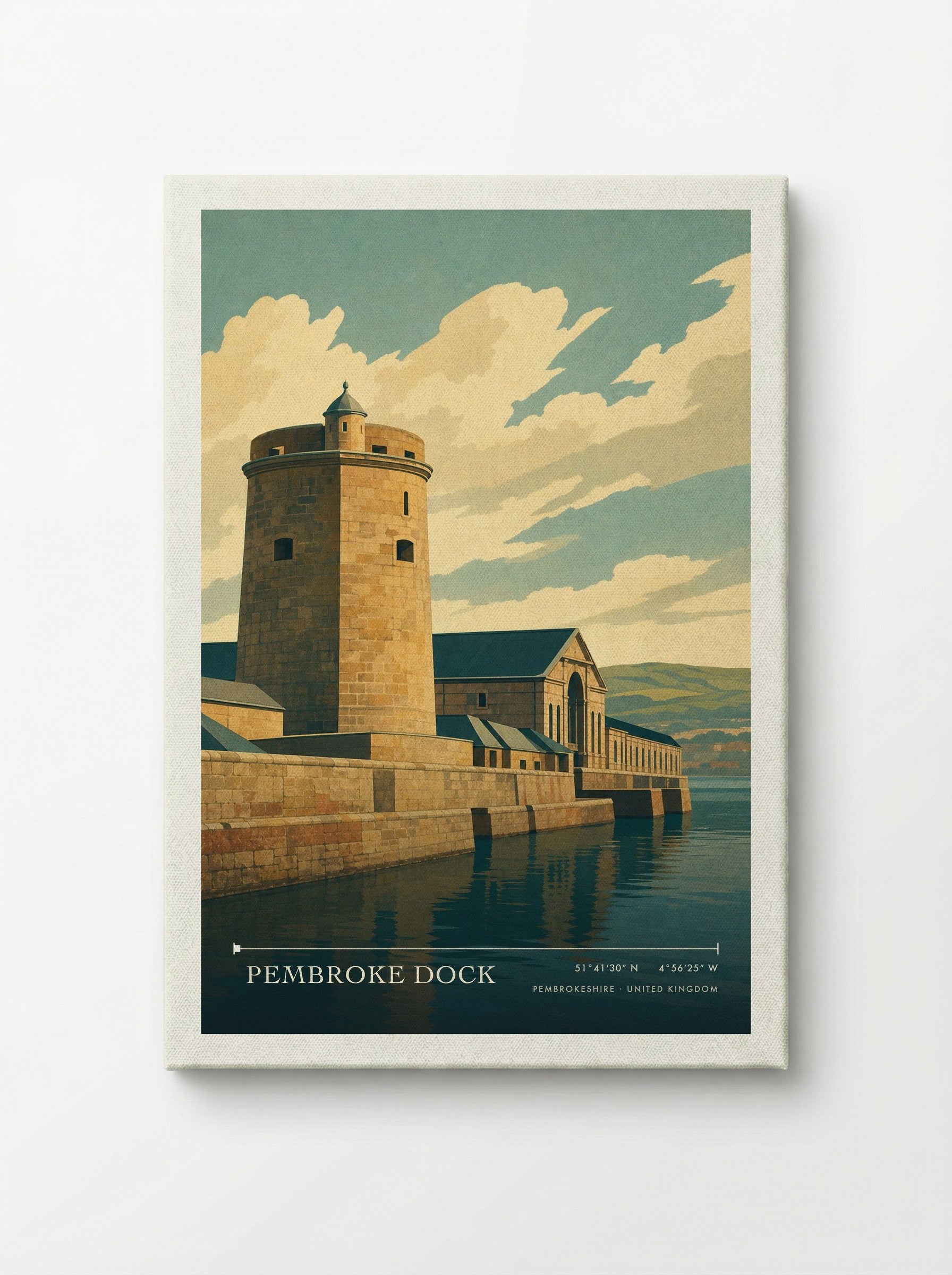 Pembroke Dock Pembrokeshire United Kingdom Travel Poster - Canvas