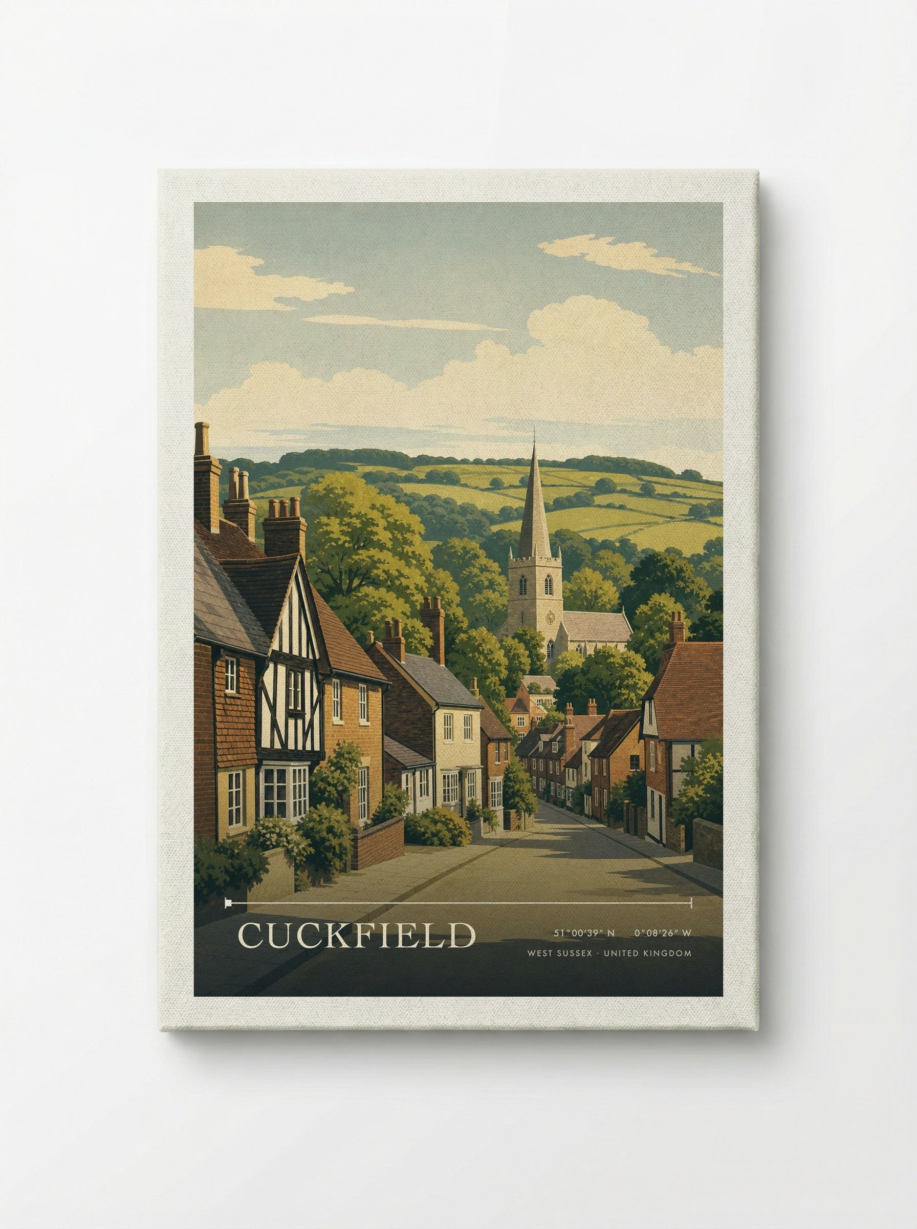 Cuckfield West Sussex United Kingdom Travel Poster - Canvas