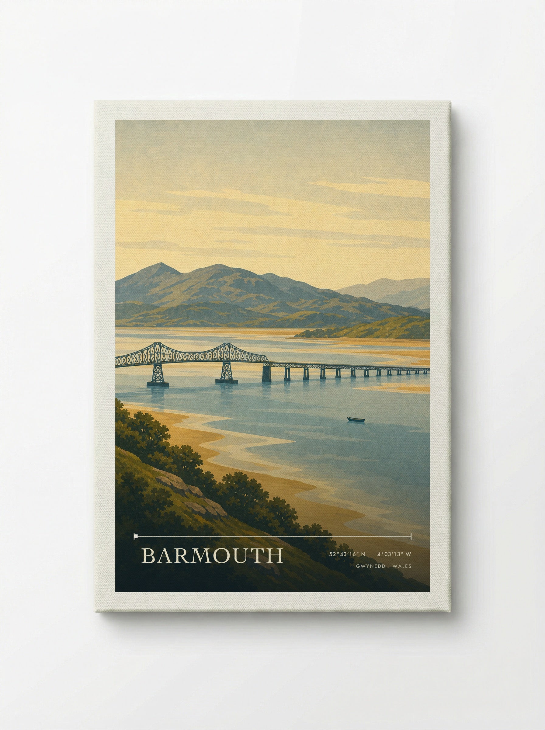 Barmouth Travel Poster Artwork - Canvas
